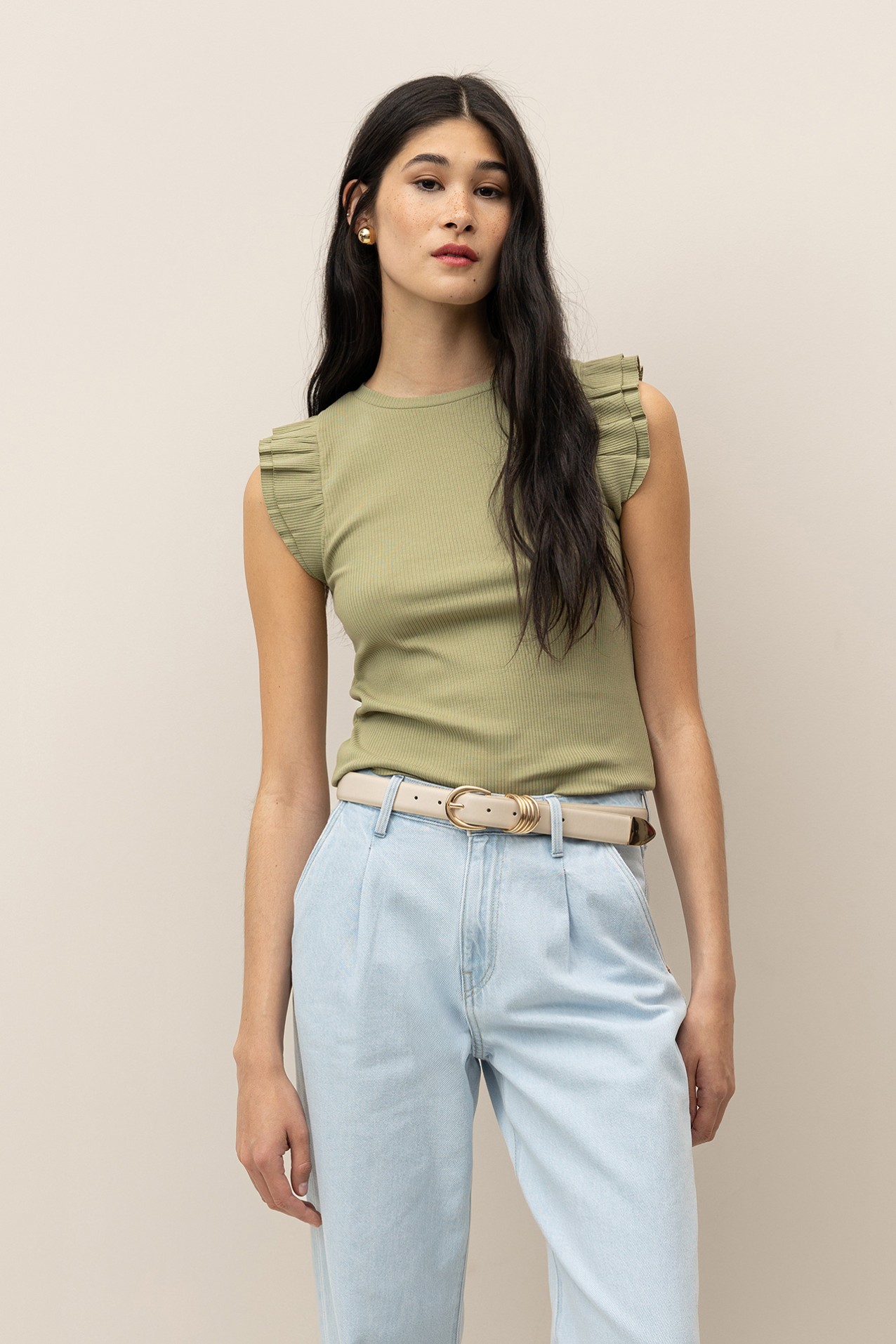 T-Shirt Super Slim Folhos