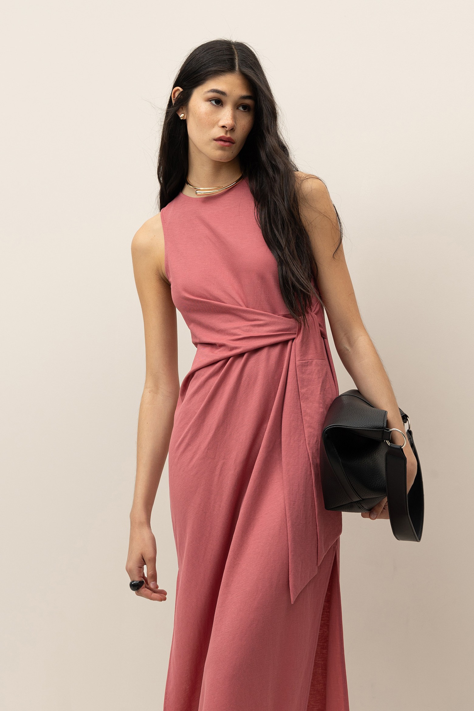Vestido Midi com Amarrao
