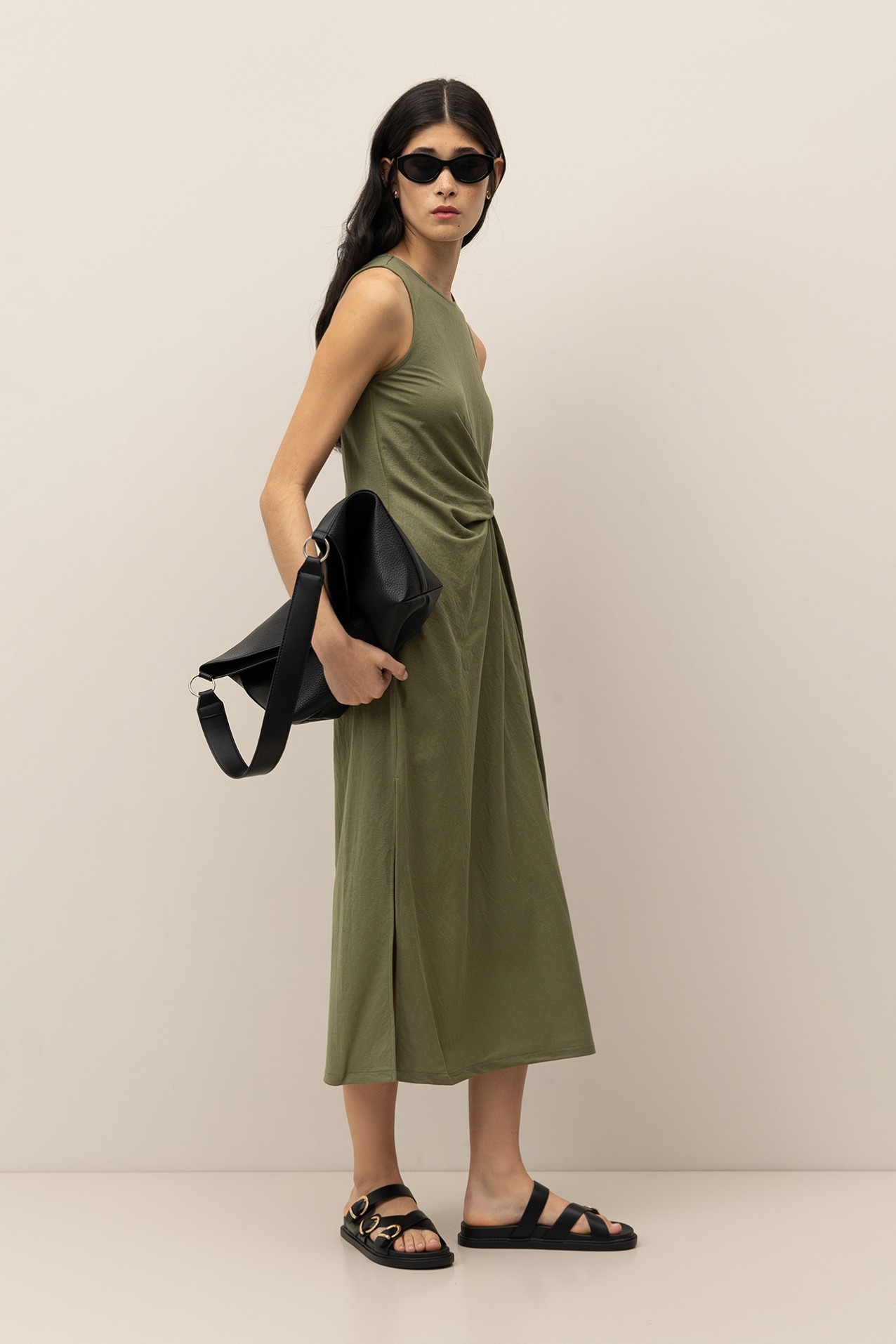 Vestido Midi com Amarrao