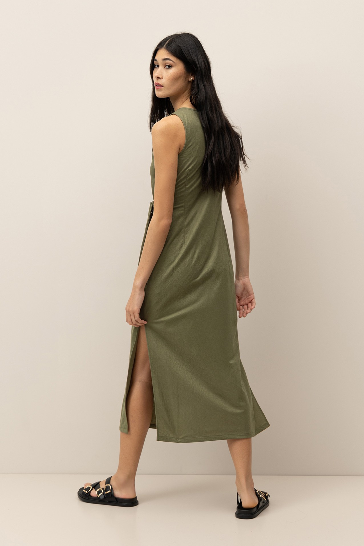 Vestido Midi com Amarrao