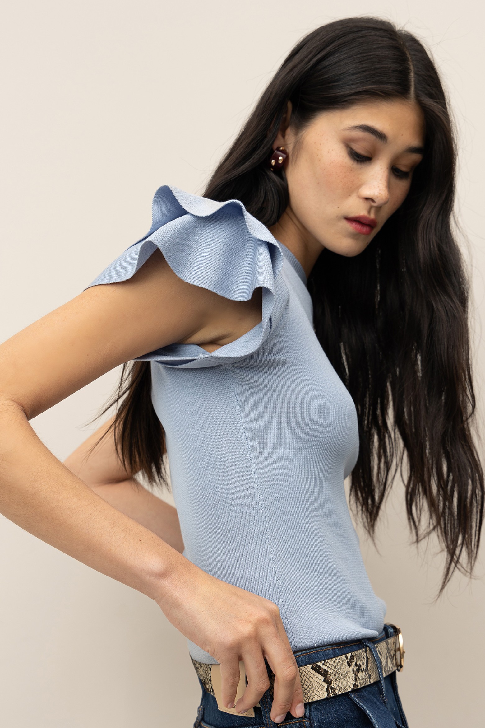 Top Super Slim com Folhos
