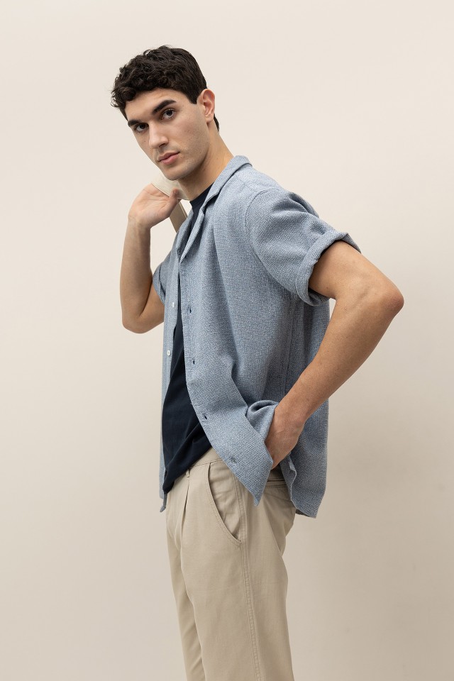Camisa Relaxed con Cuello Bowling