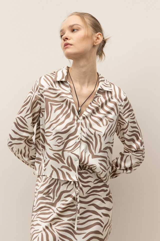 Camisa Cropped Estampada