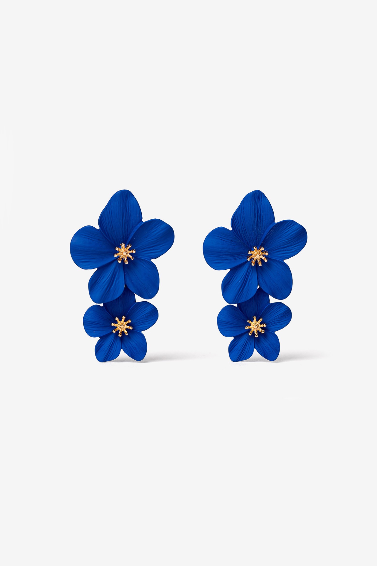 Matte Floral Drop Earrings