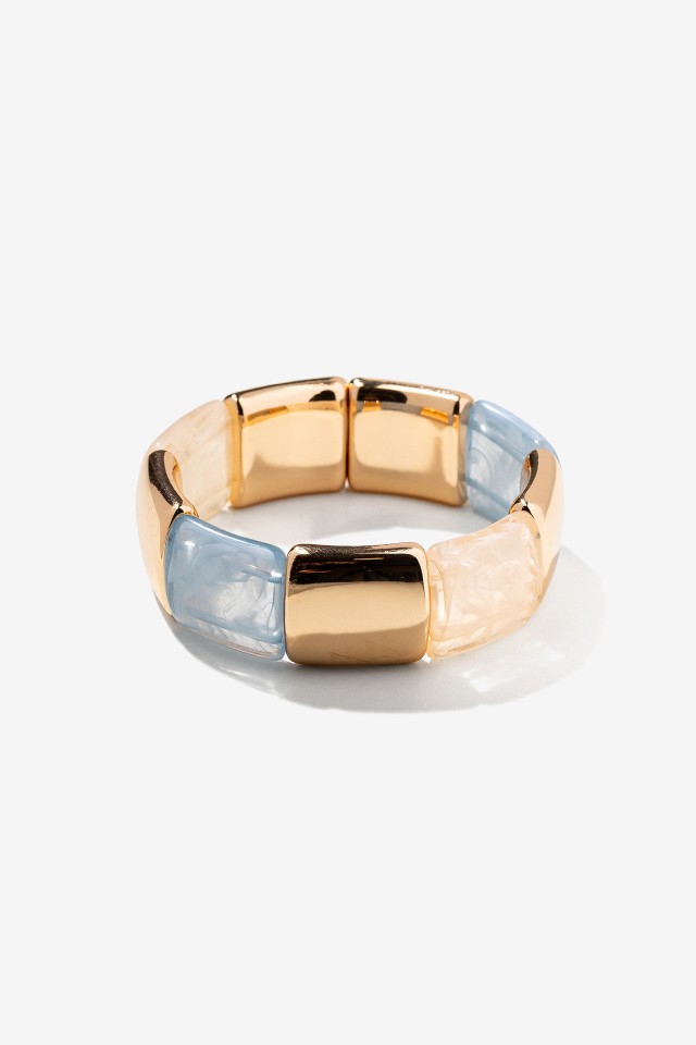 Tricolor Acrylic Bead Bracelet