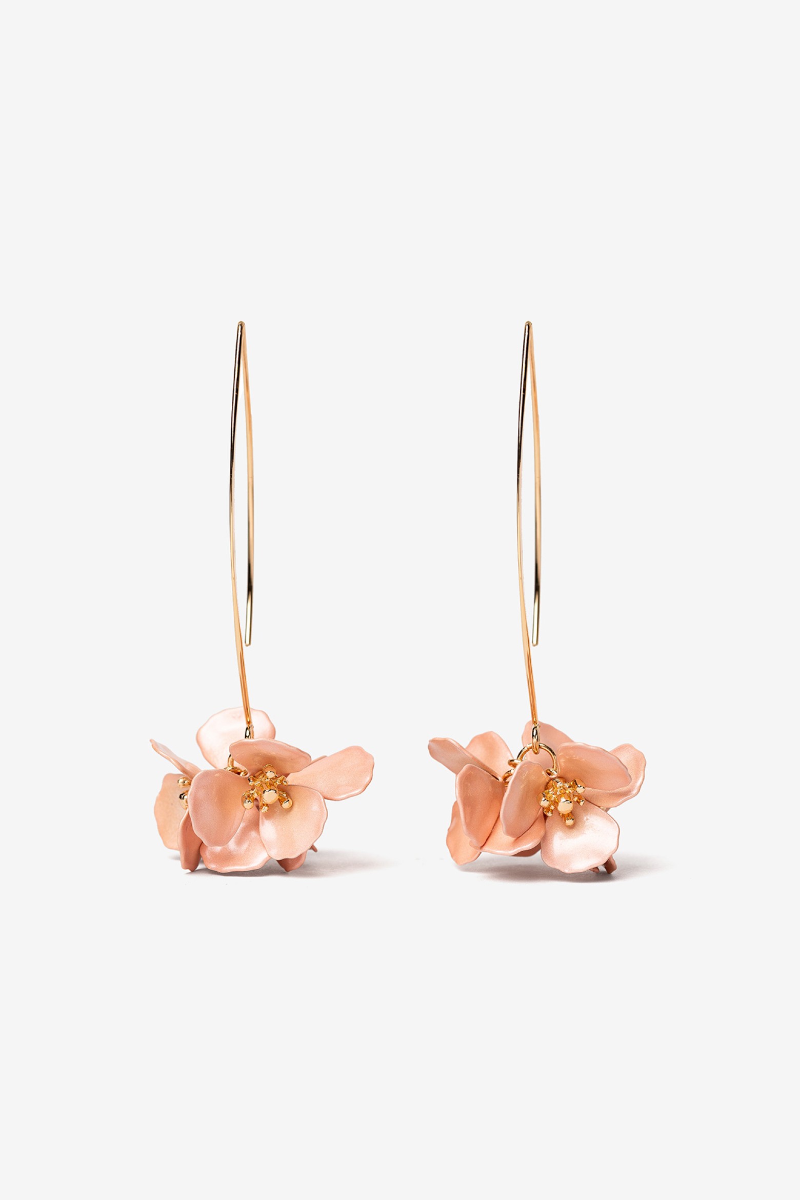 Floral Drop Hook Earrings