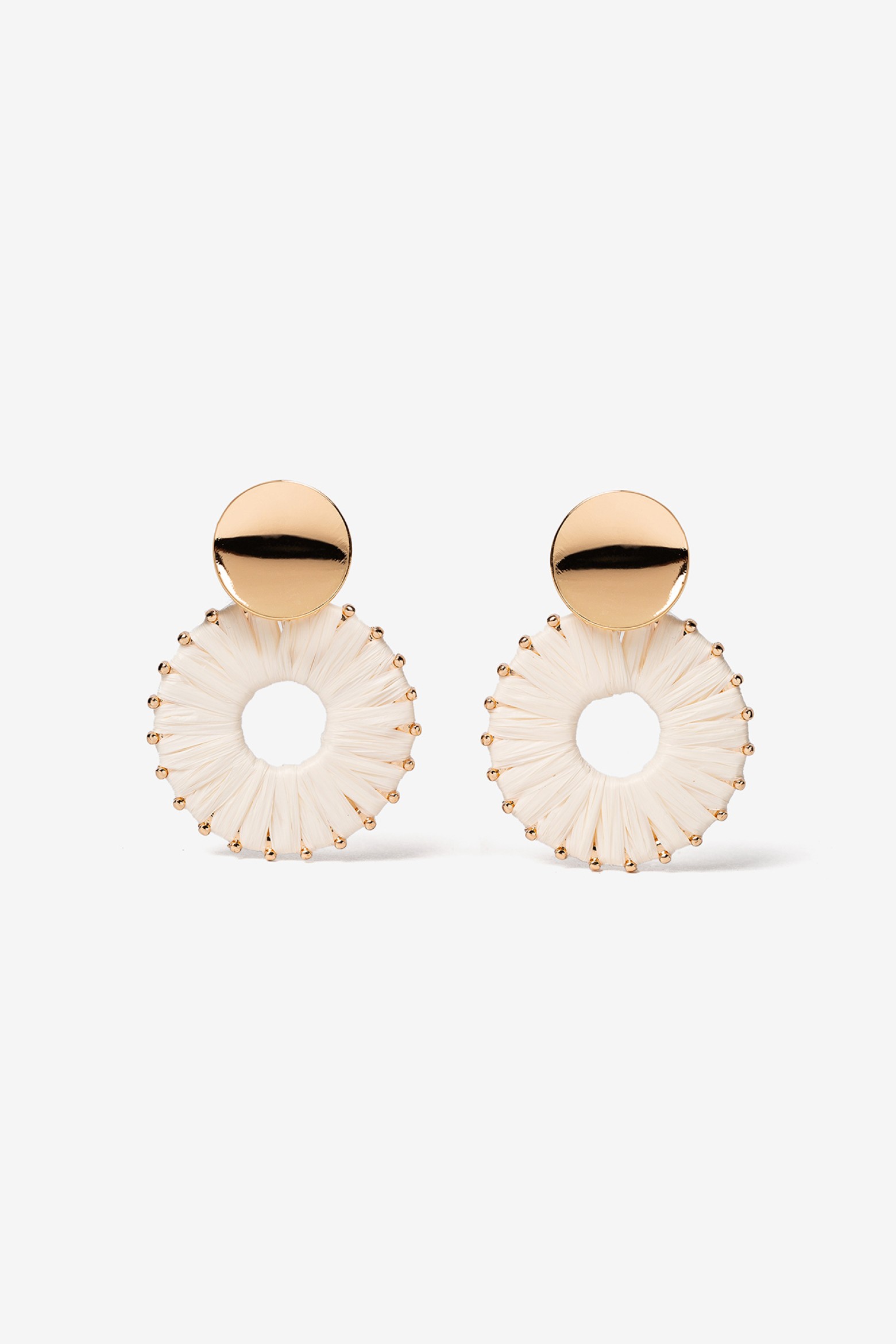 Straw Effect Drop Earrings