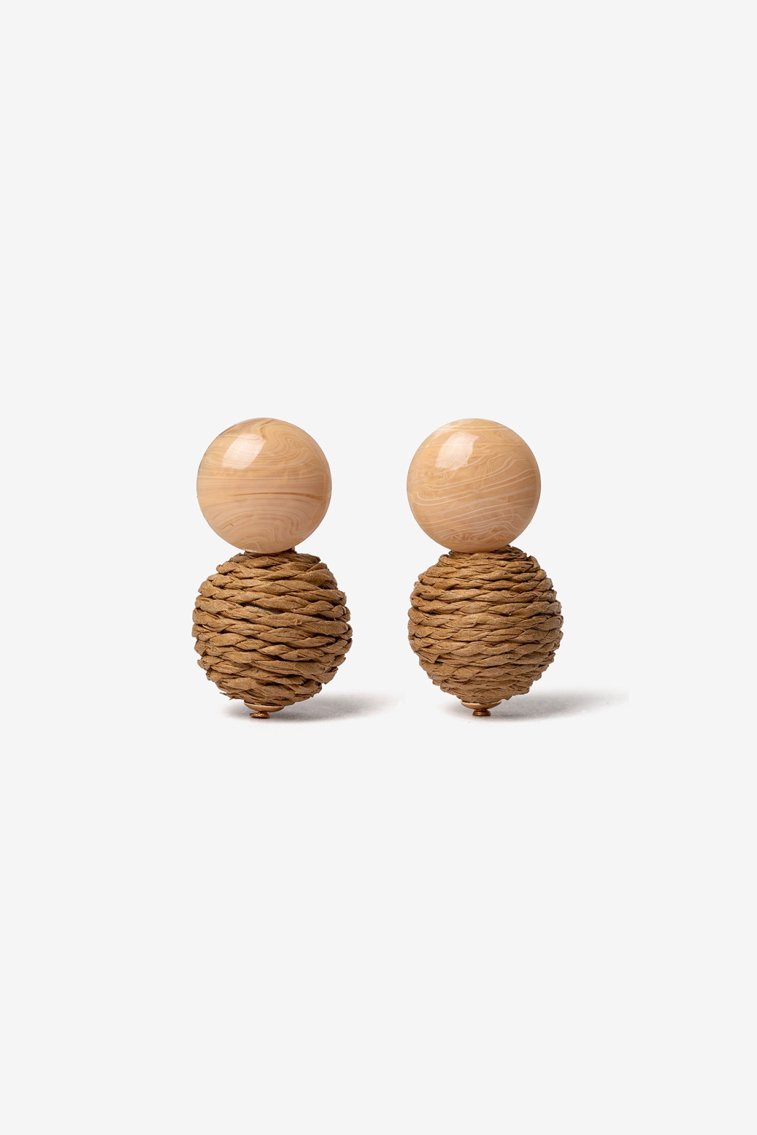 Straw Effect Drop Earrings