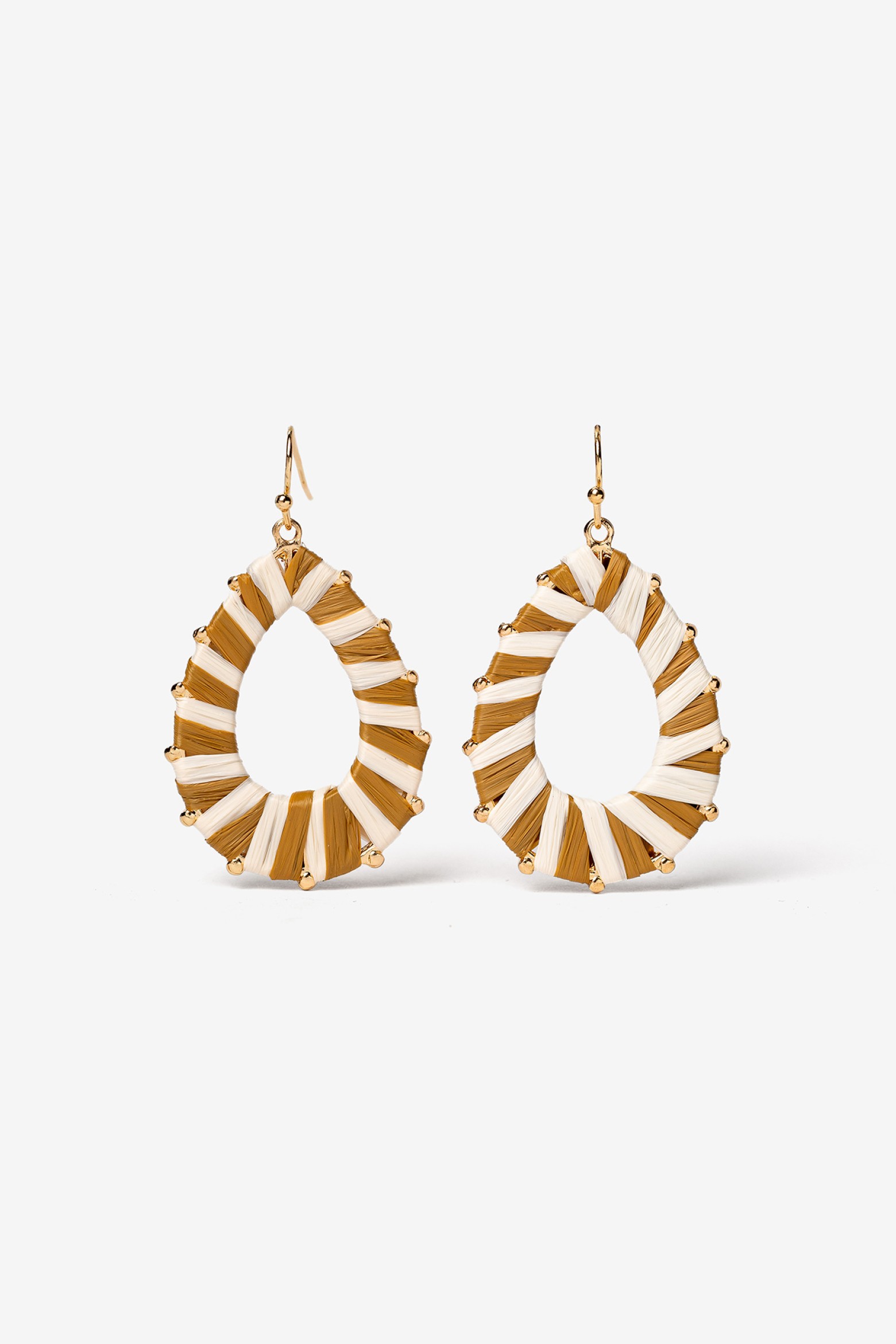 Straw Effect Drop Earrings