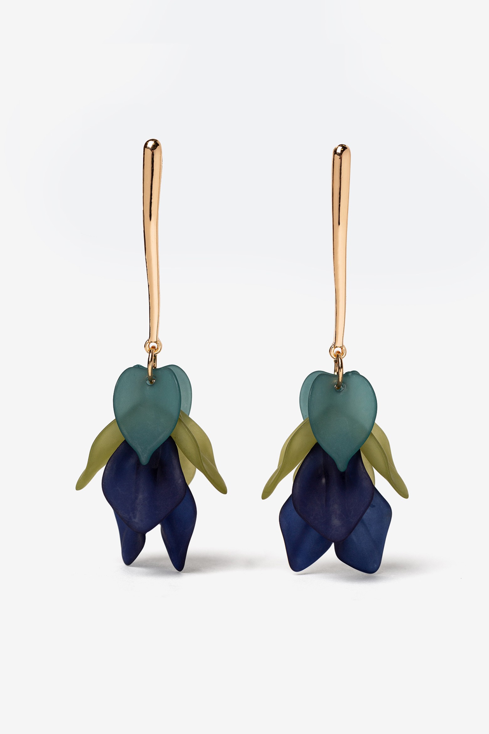Tricolor Acrylic Drop Earrings
