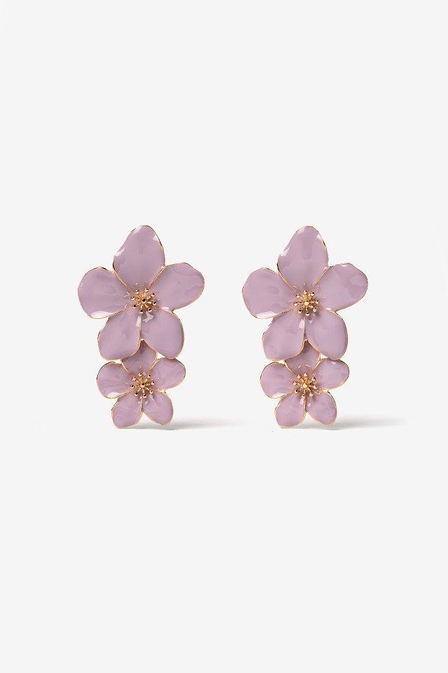 Pendientes Colgantes Florales Esmaltados