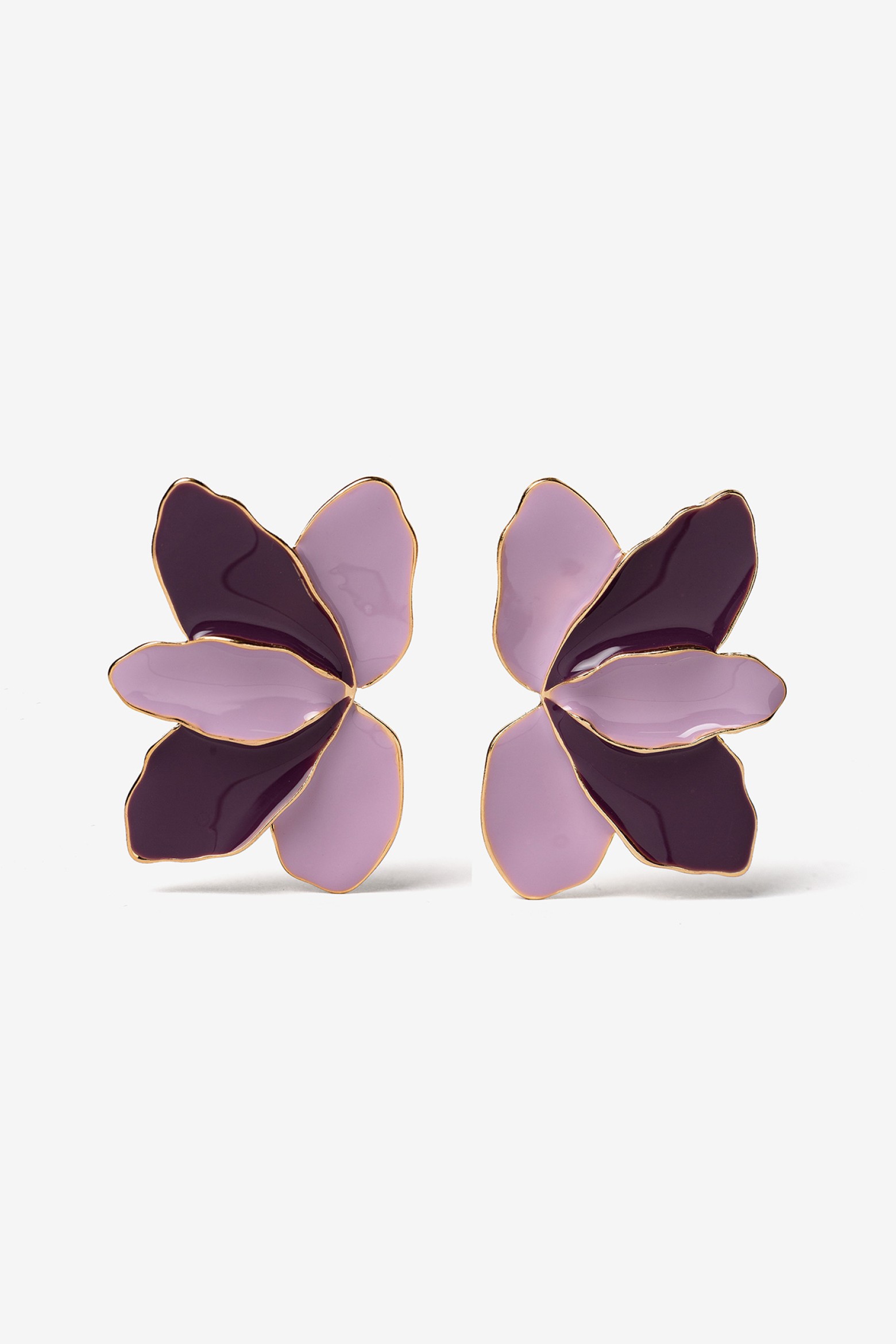 Bicolor Enamel Earrings