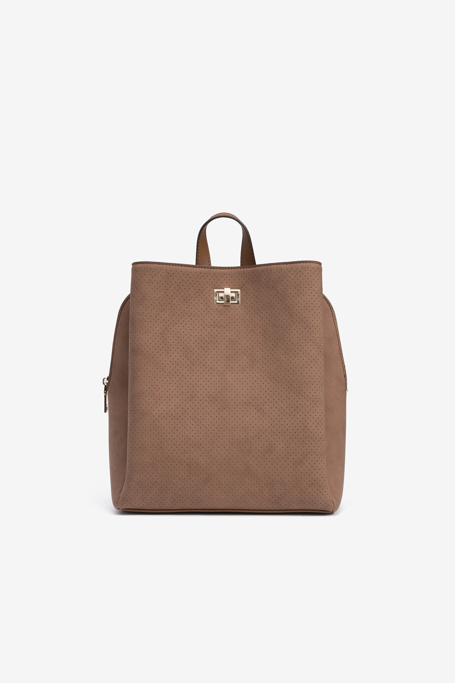 Mochila Efecto Gamuza Perforada