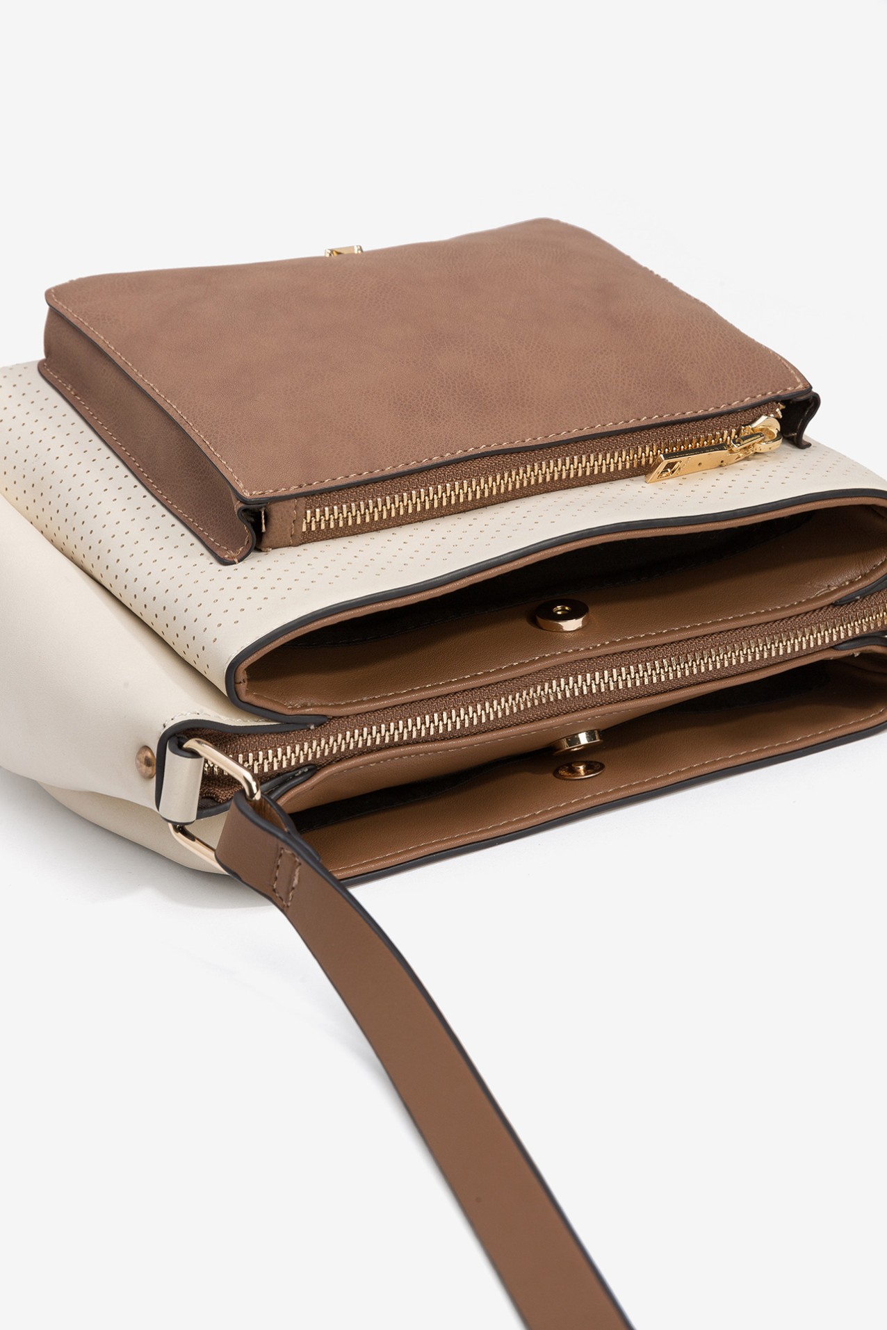 Bolso Efecto Gamuza Bicolor