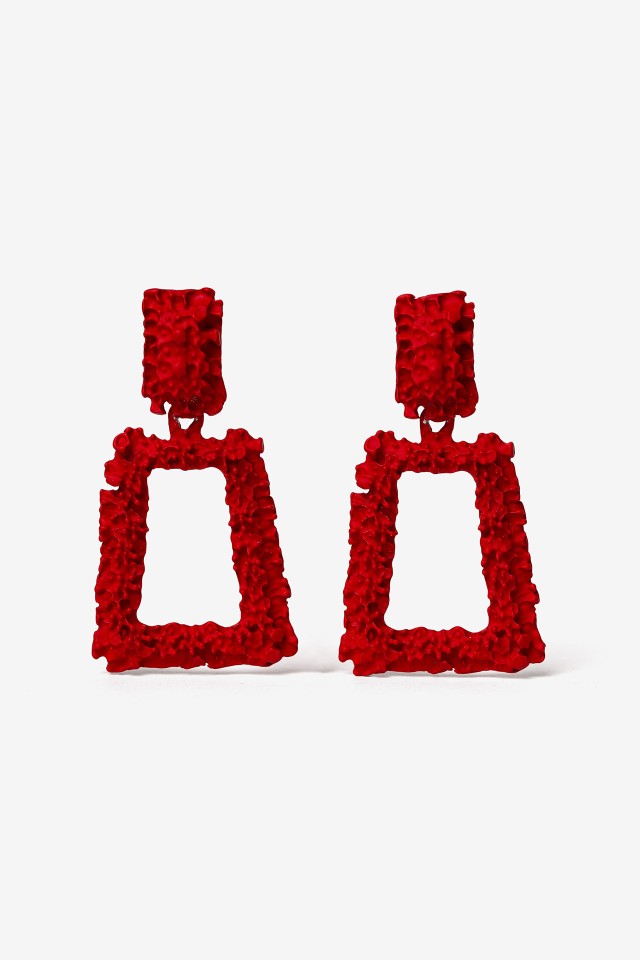 Pendientes Rectangulares Texturizados