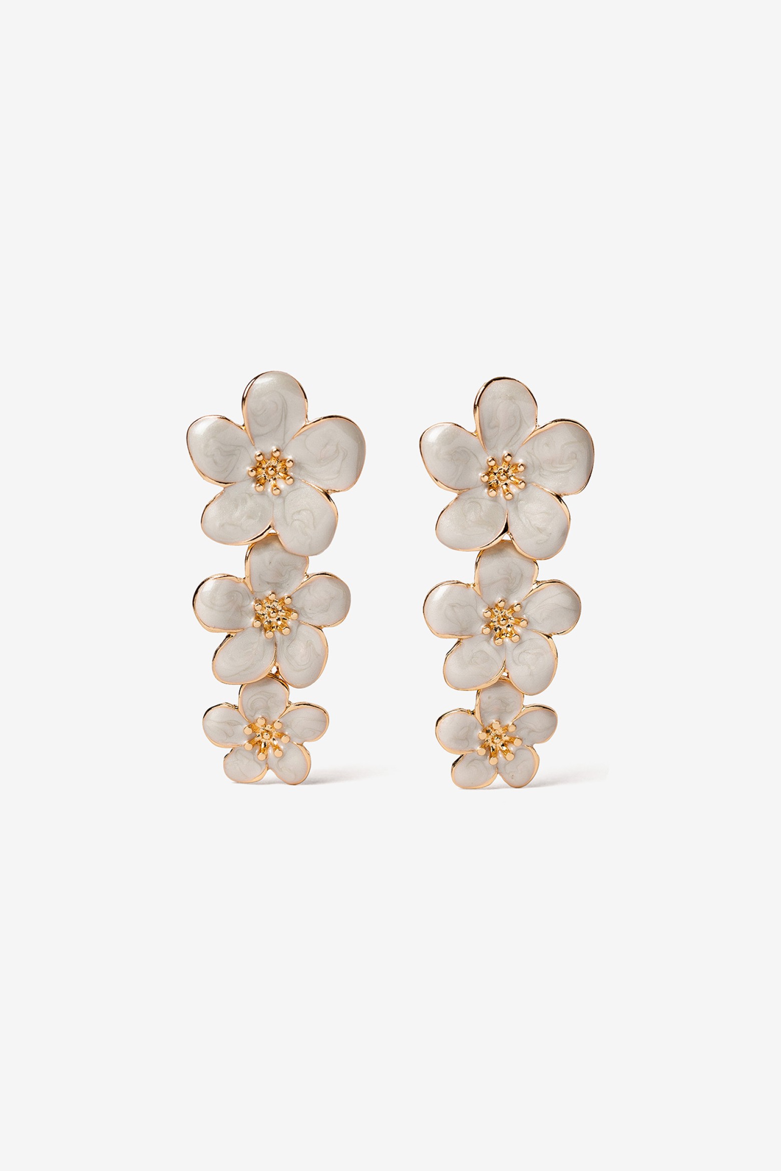 Brincos de Flores Esmaltadas