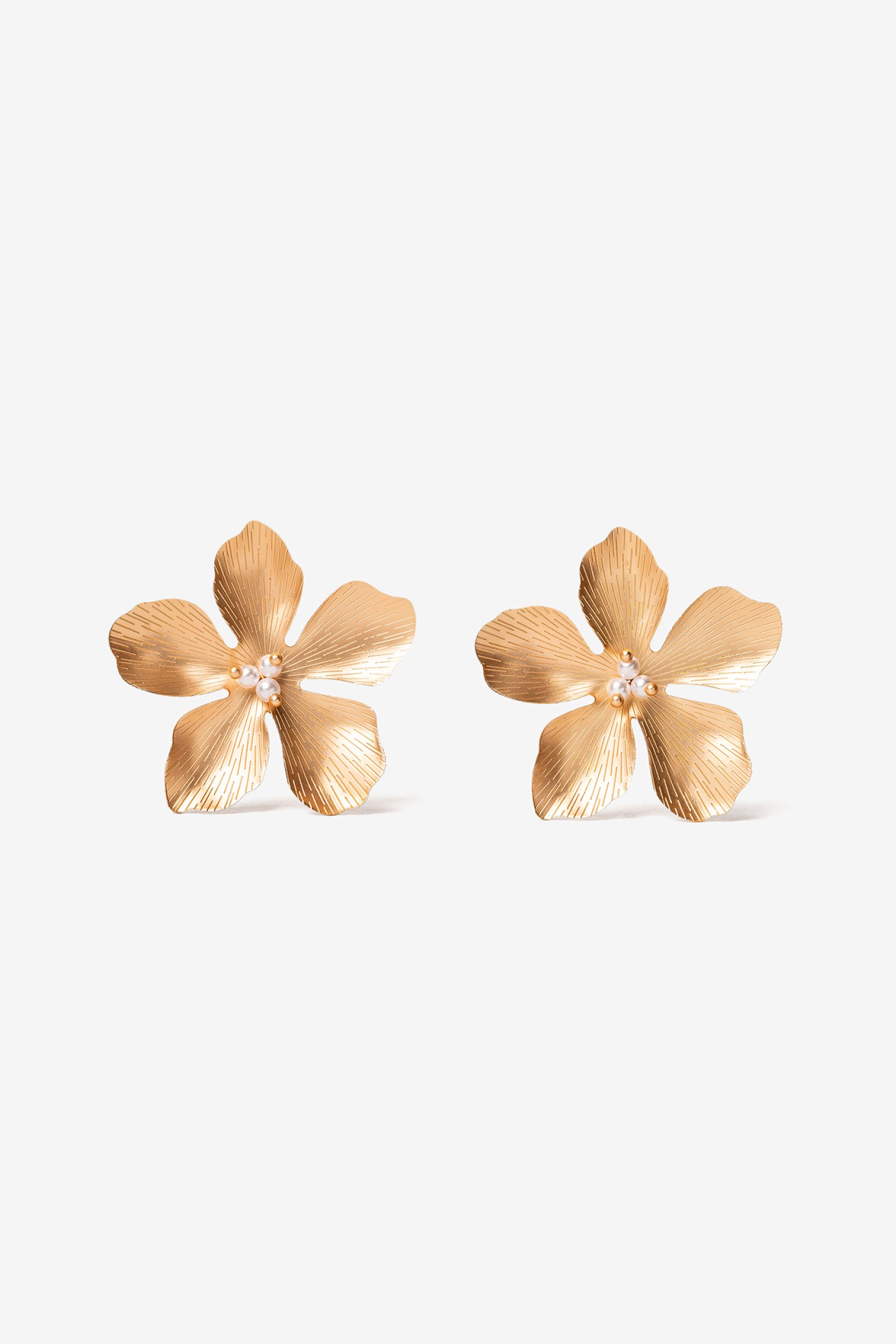 Metallic Flower Earrings