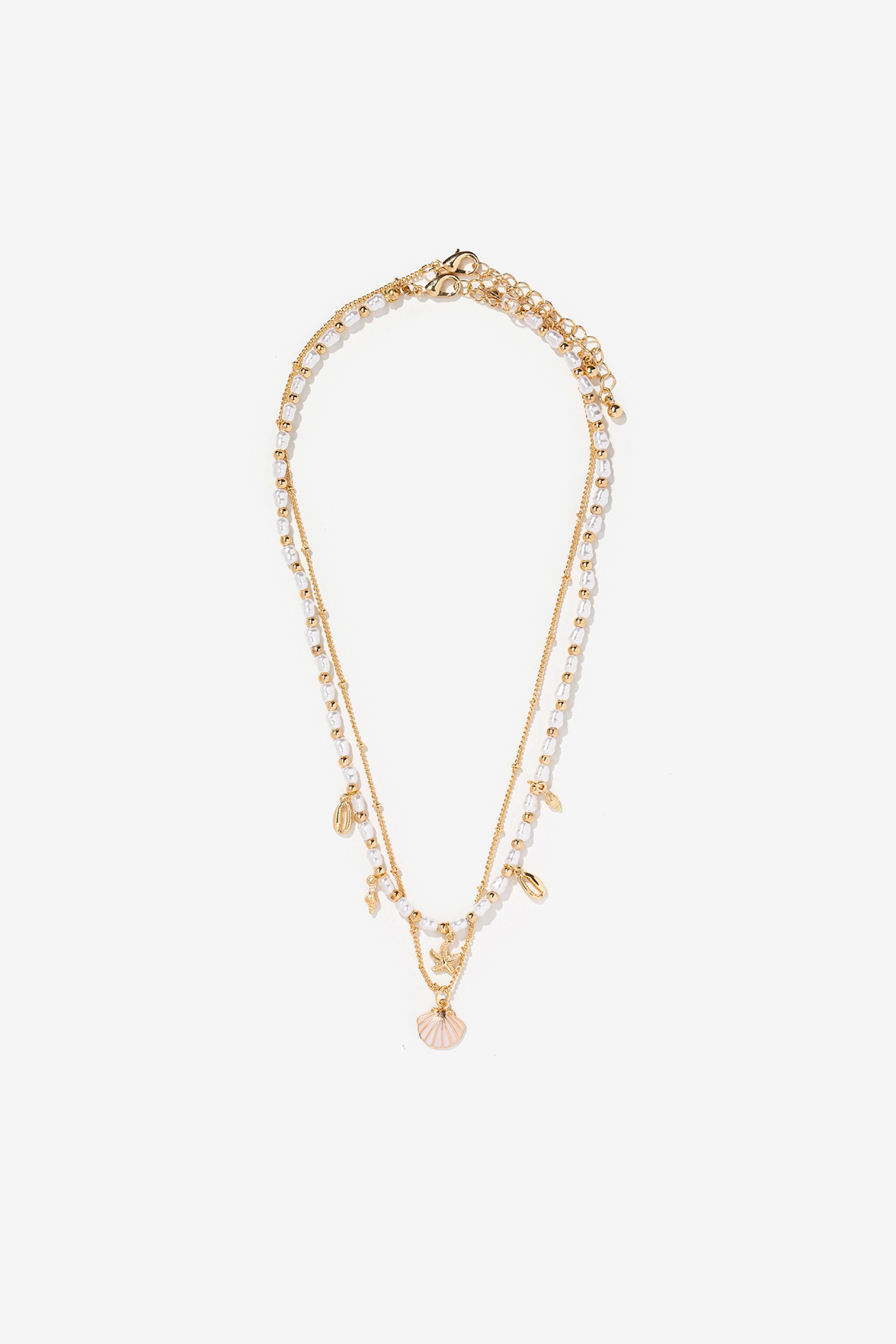 Pack of 2 Pearl Effect Necklaces