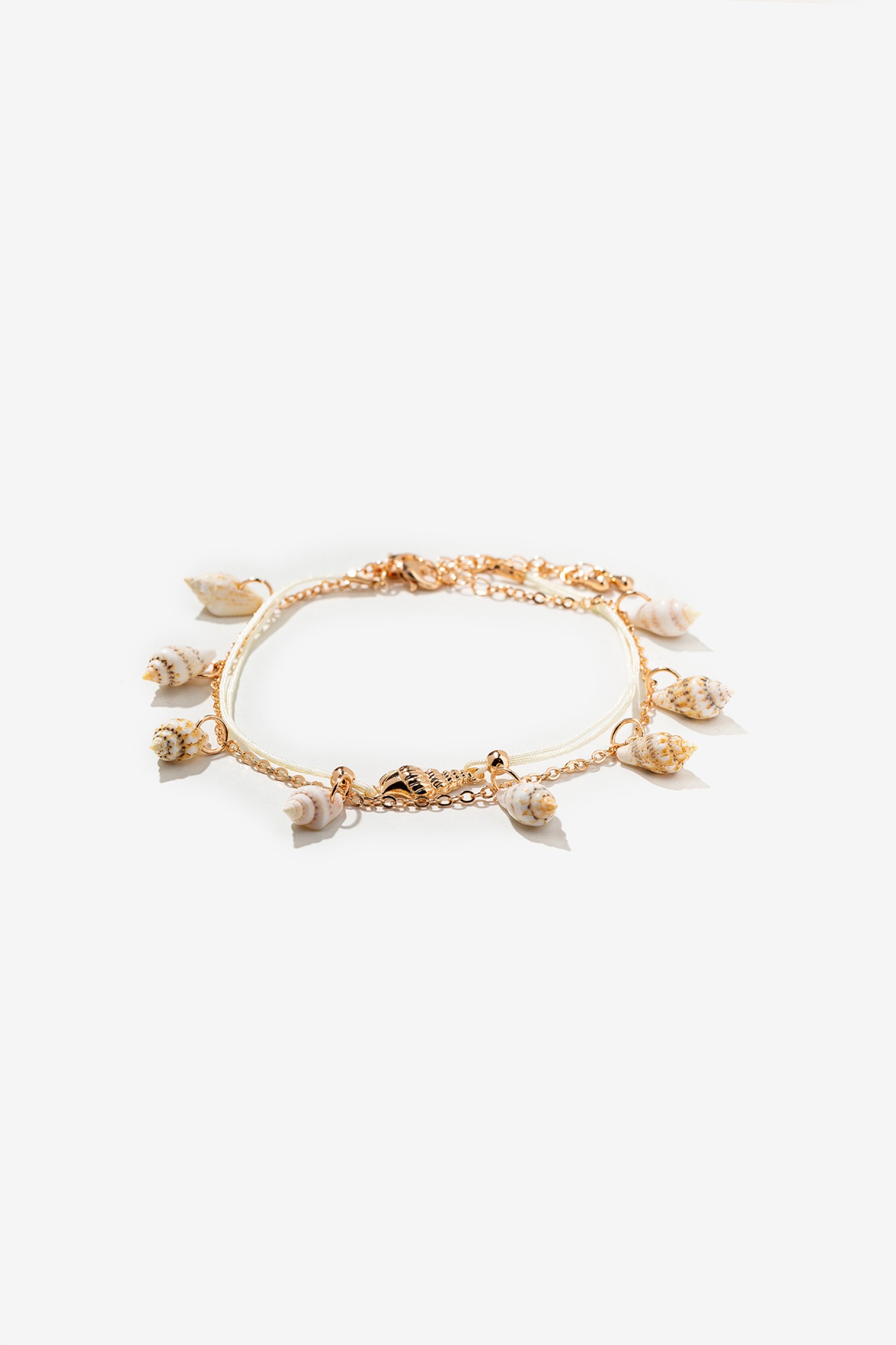 Pack of 2 Foot Bracelets with Natural Shells