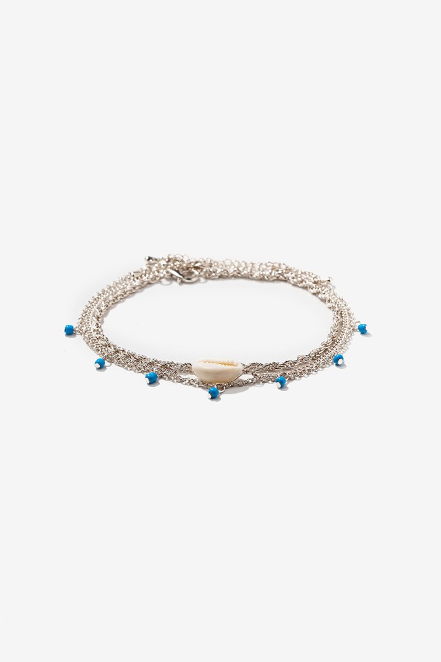 Pack of 3 Foot Bracelets with Shell