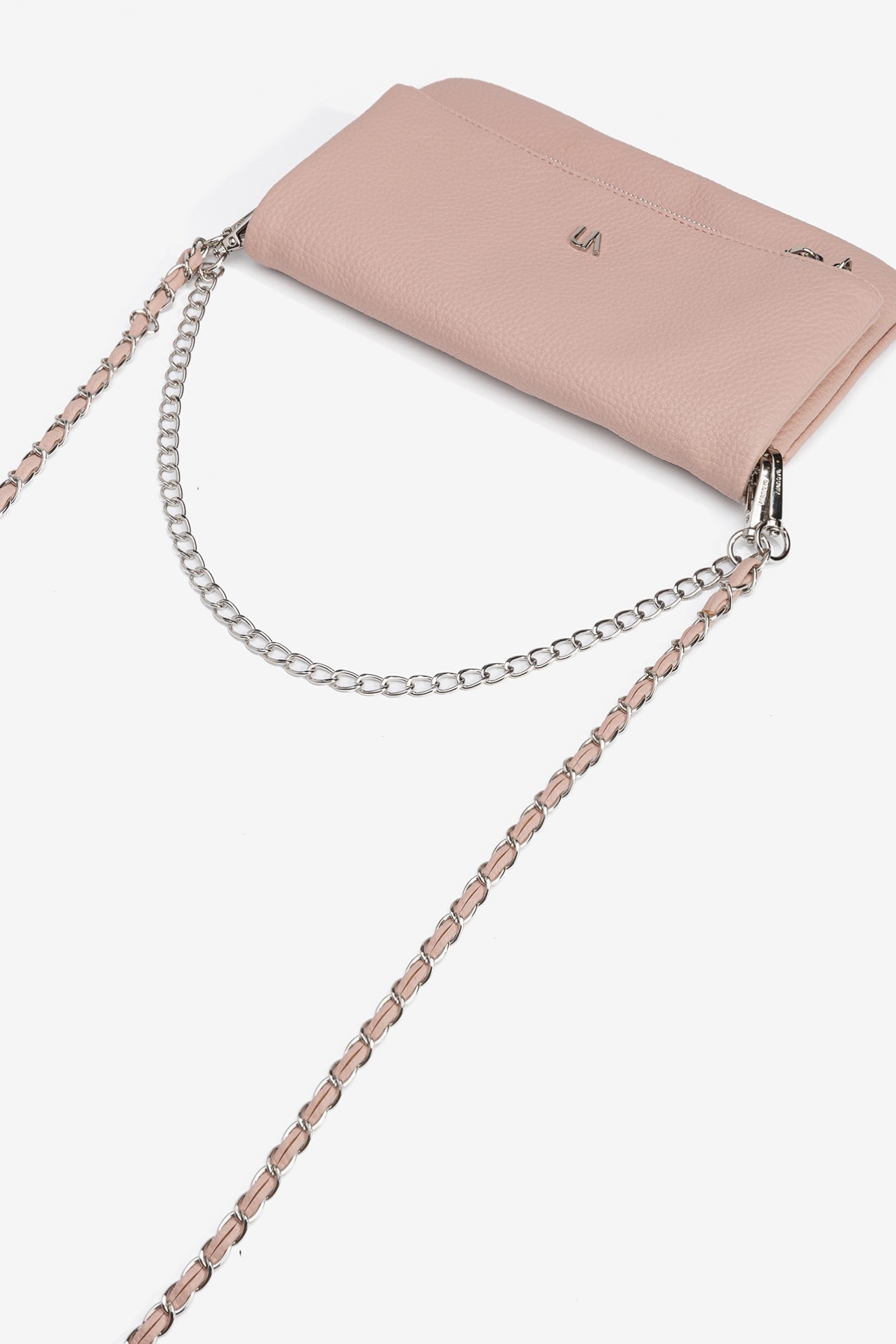 Clutch Efeito Pele com Pala