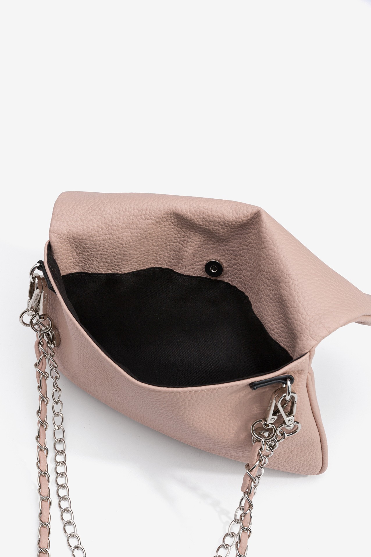 Clutch Efeito Pele com Pala