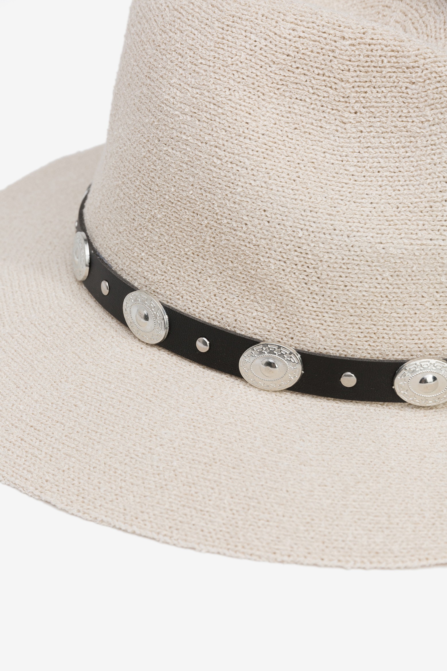 Panama Hat with Metallic Embellishments