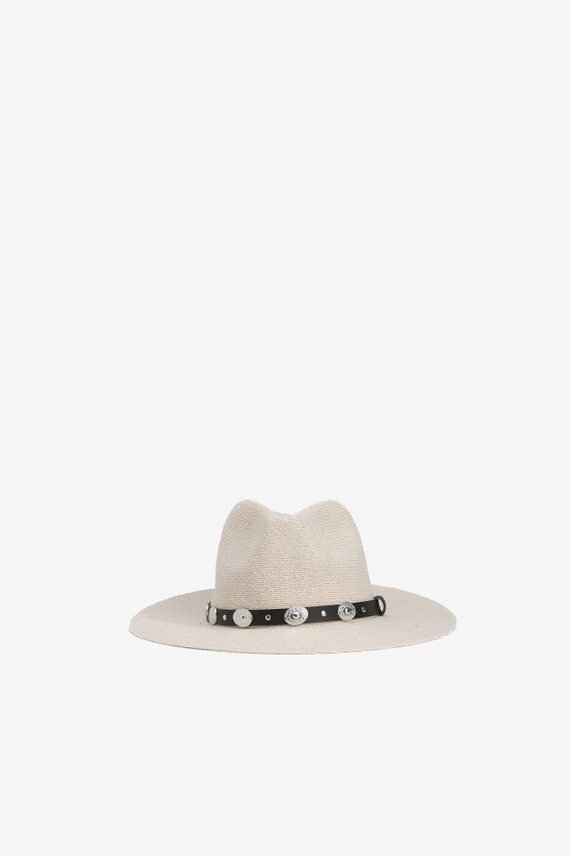 Panama Hat with Metallic Embellishments