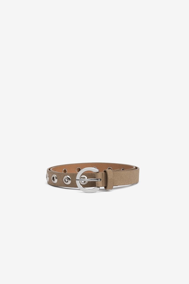 Eyelet Faux Leather Belt