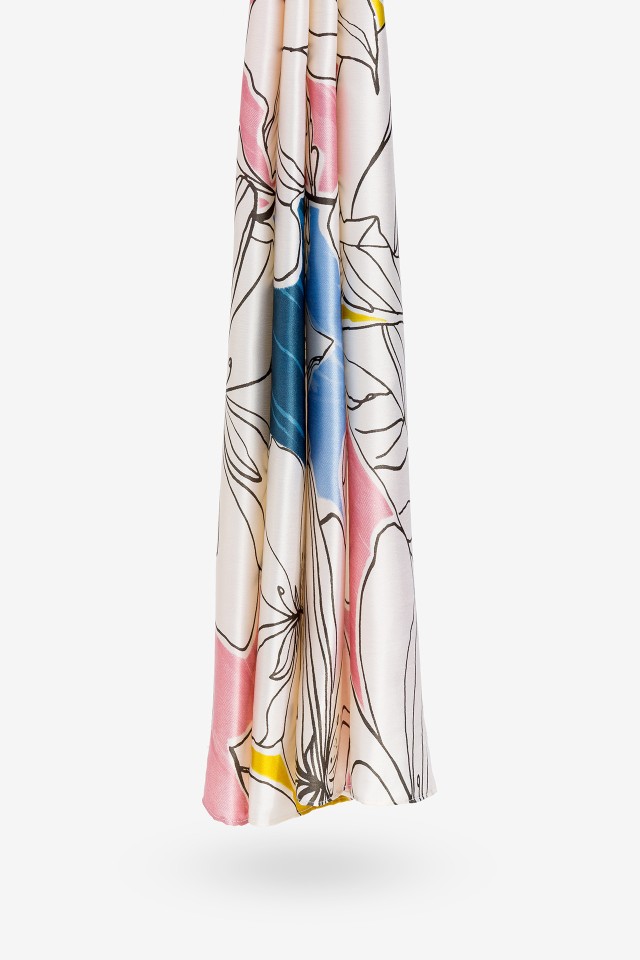 Floral Printed Square Scarf