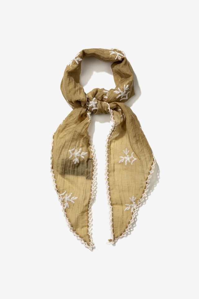 Bandana Efecto Lino Bordada