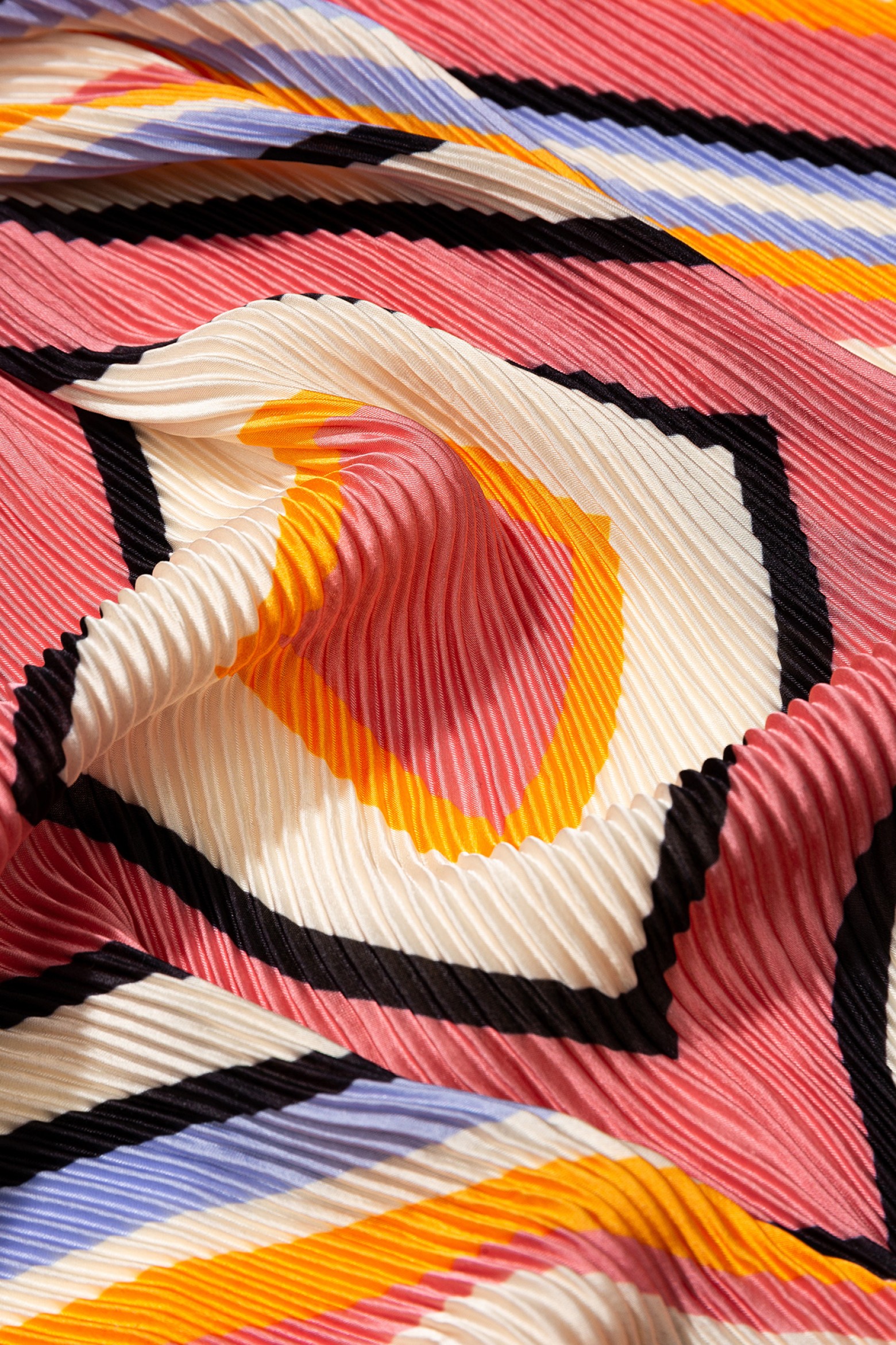 Pleated Printed Bandana