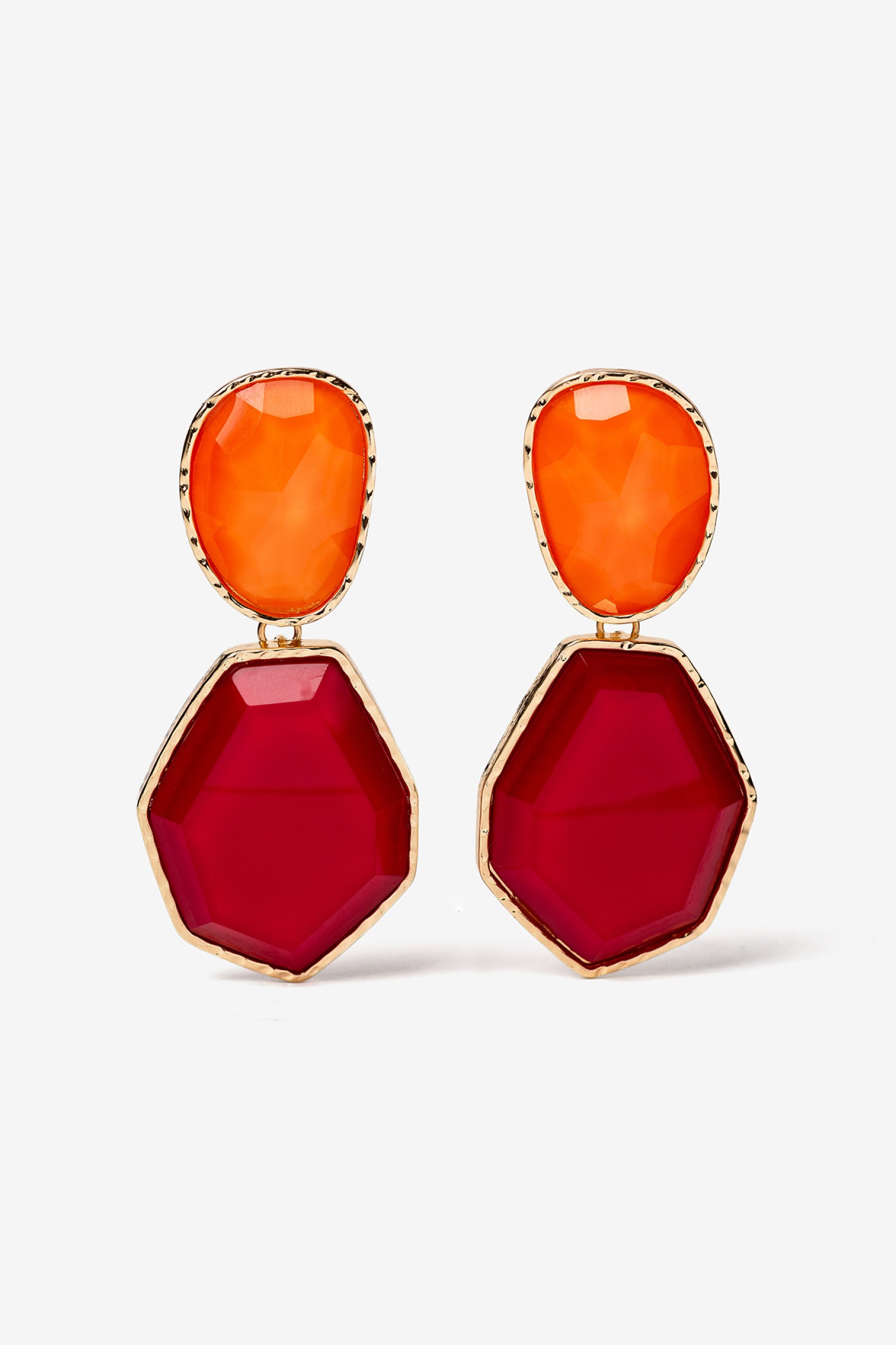 Bicolor Acrylic Drop Earrings
