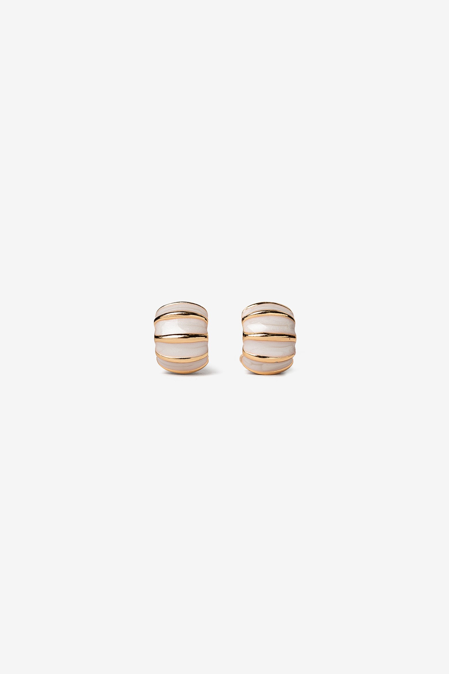 Curved Enamel Earrings