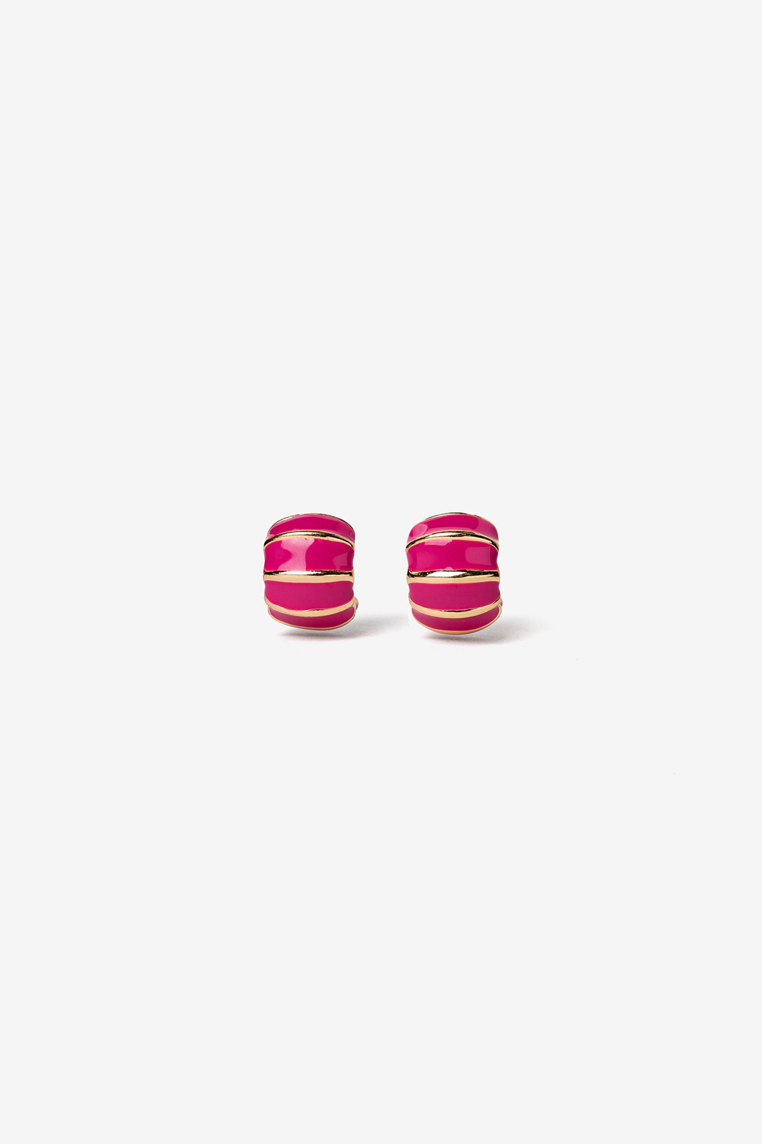 Curved Enamel Earrings