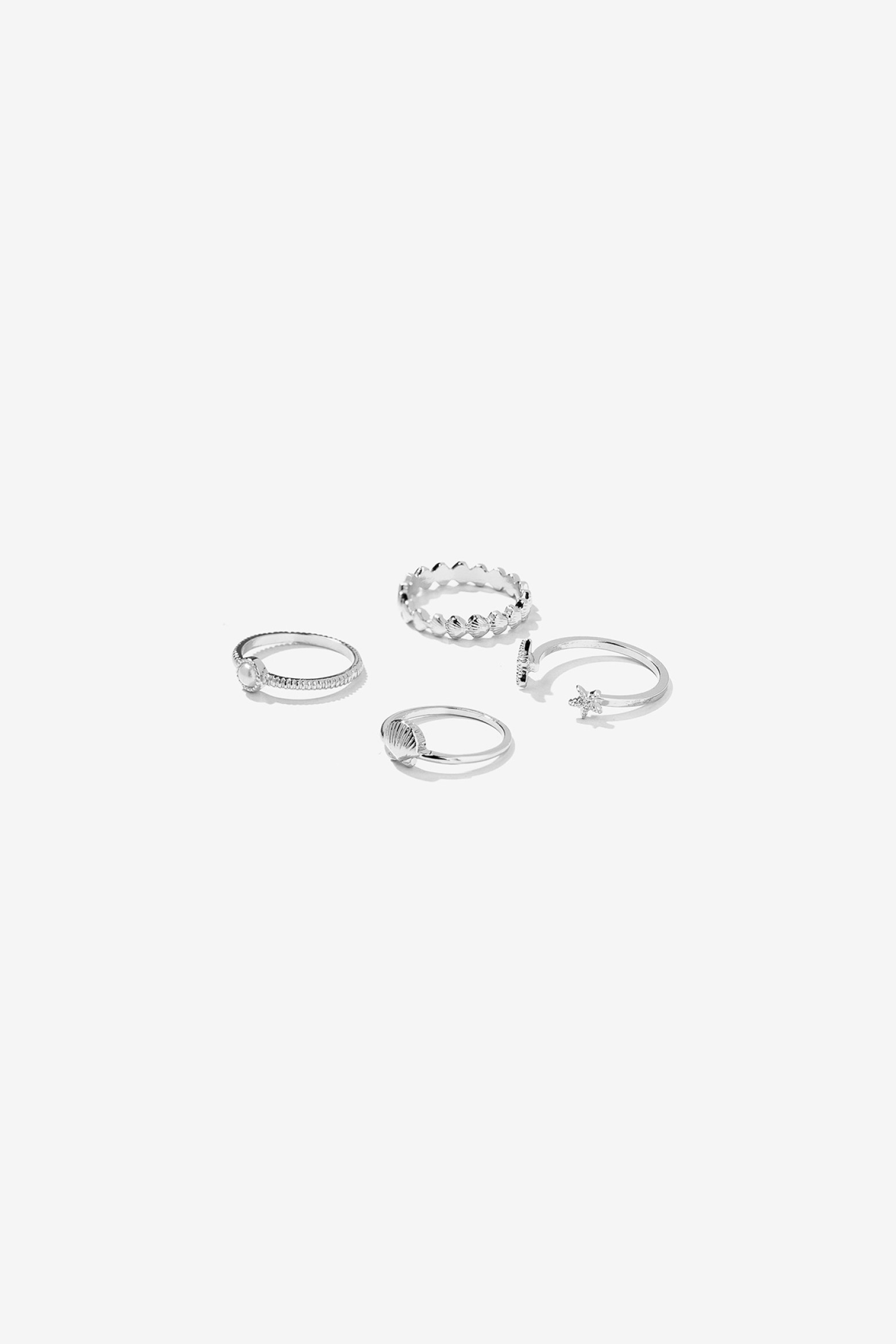 Metallic Shell Rings Pack
