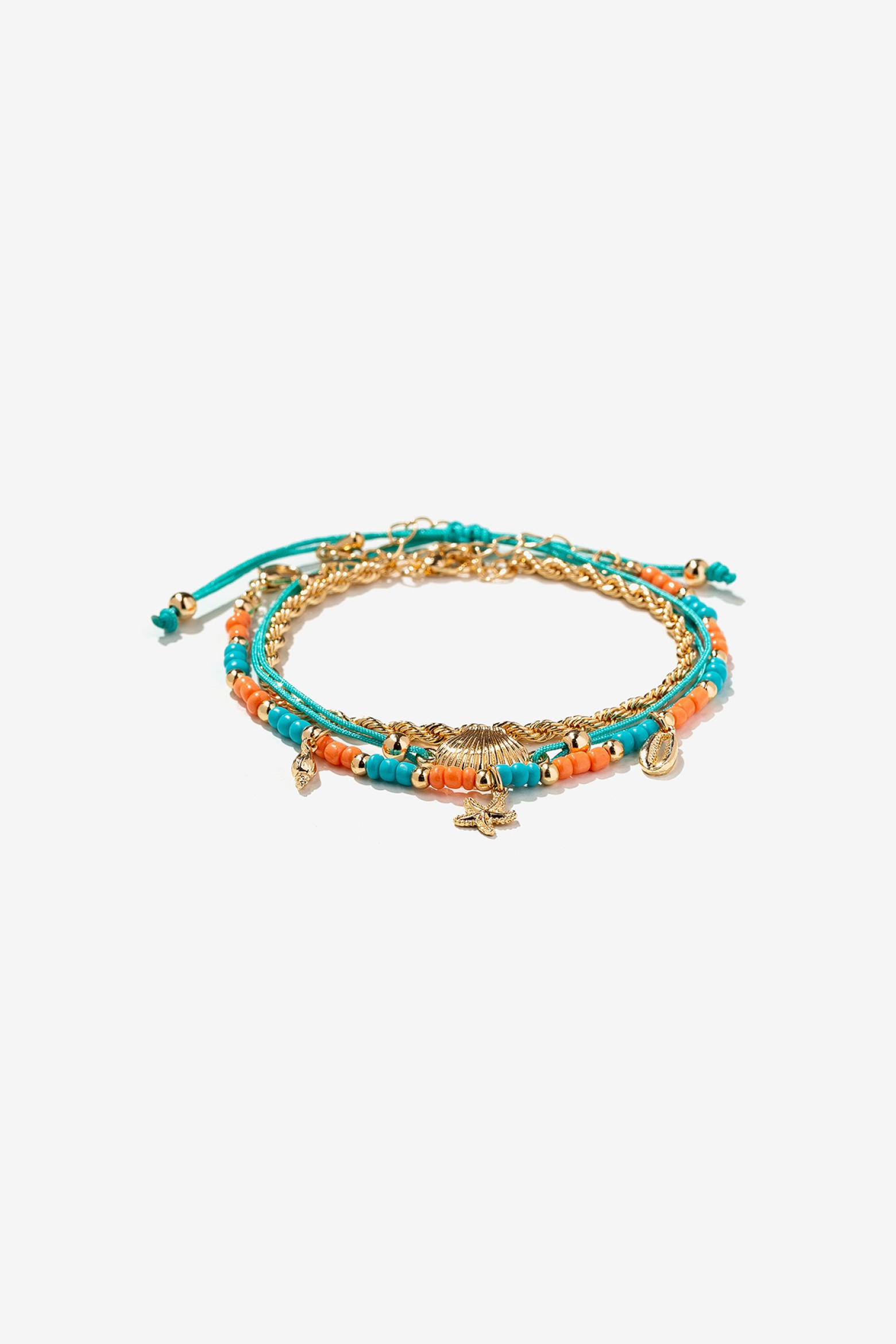 3-Piece Metallic Shell Bracelet Pack