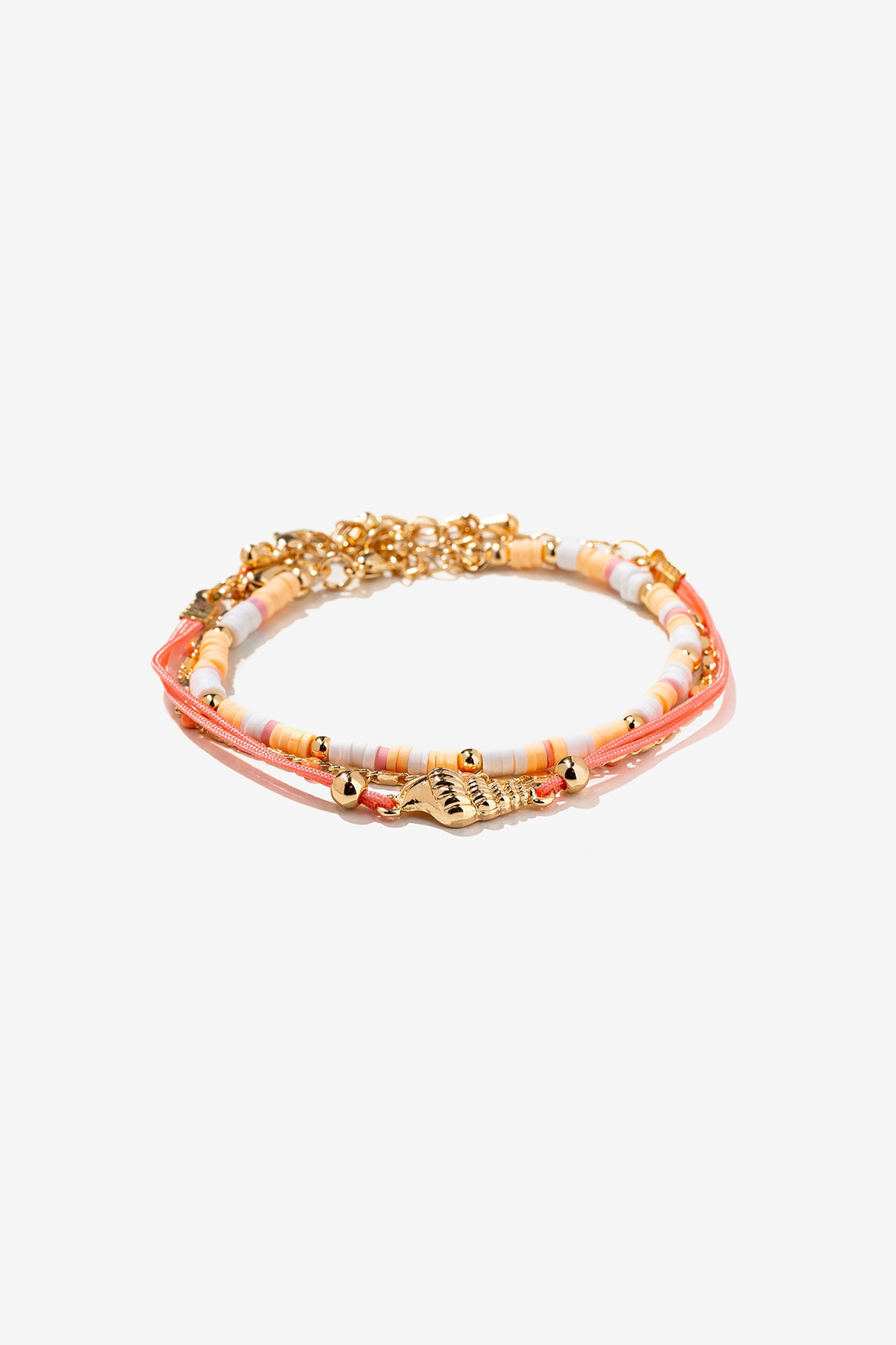 3-Piece Metallic Shell Bracelet Pack