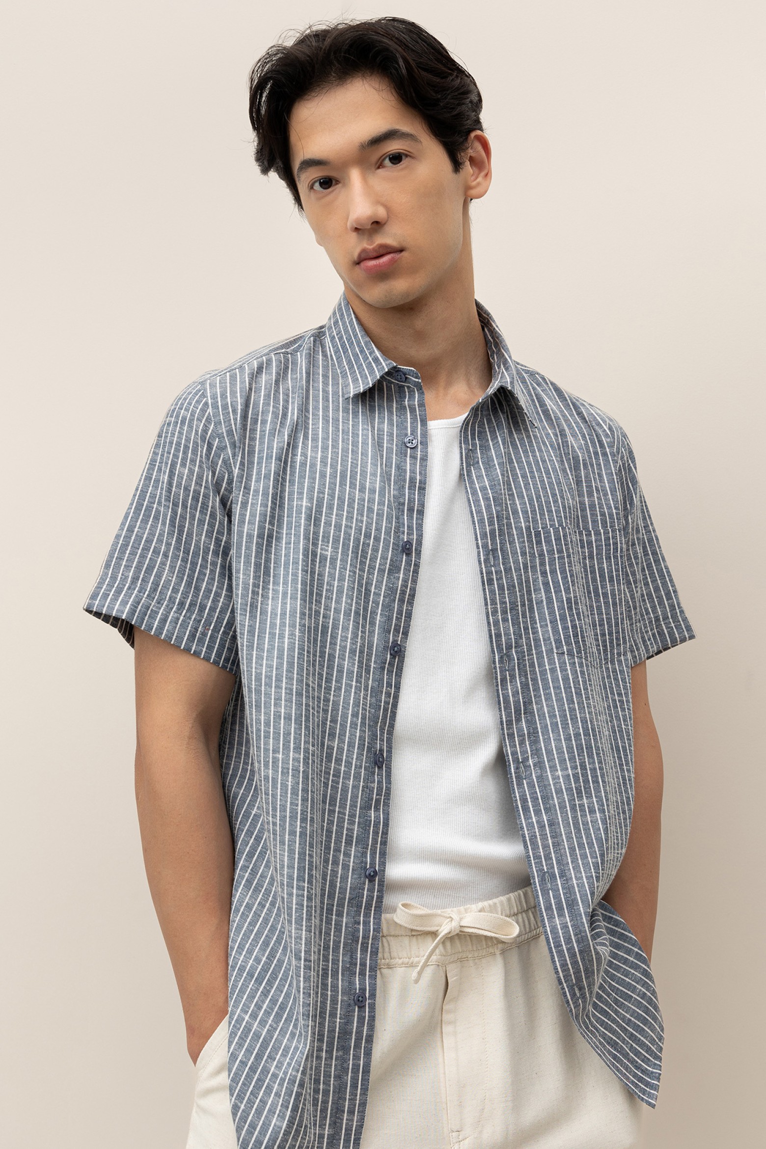 Striped Shirt with Pocket
