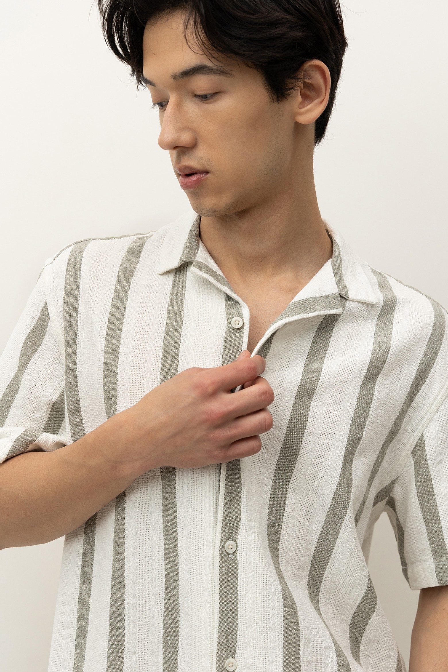 Relaxed Textured Striped Shirt