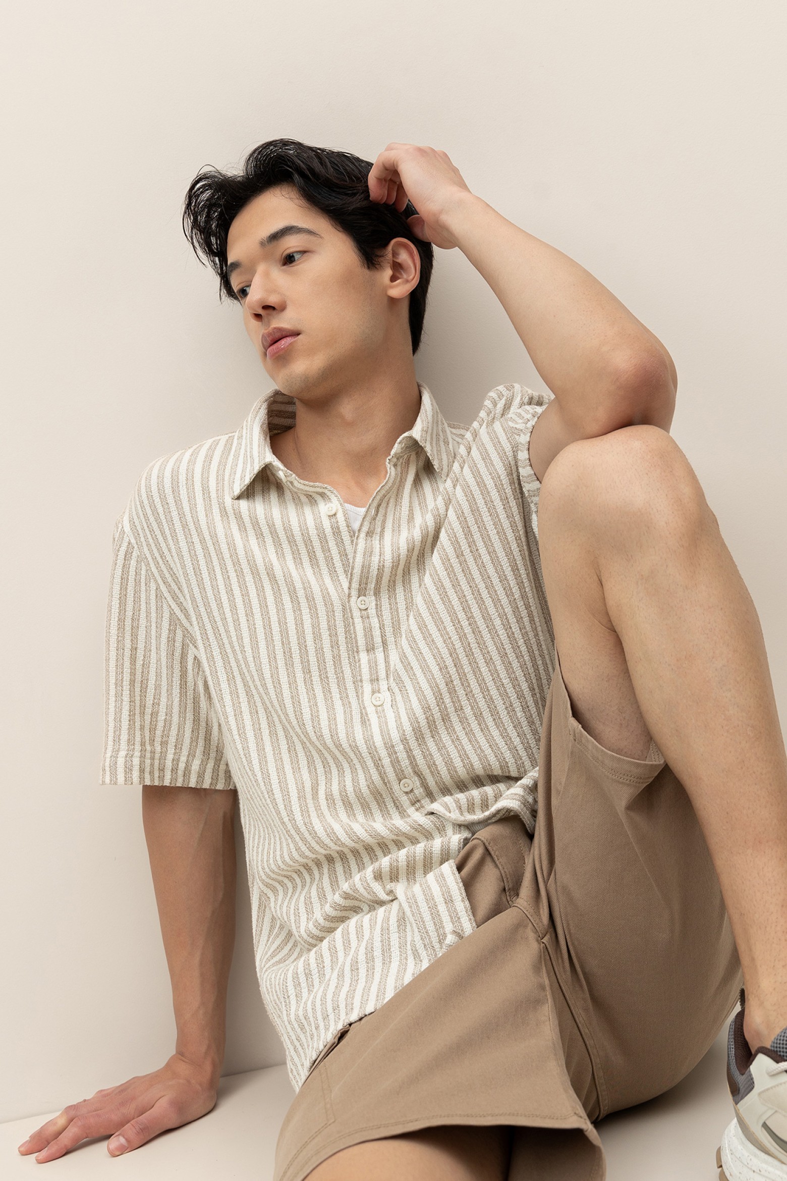 Textured Striped Shirt
