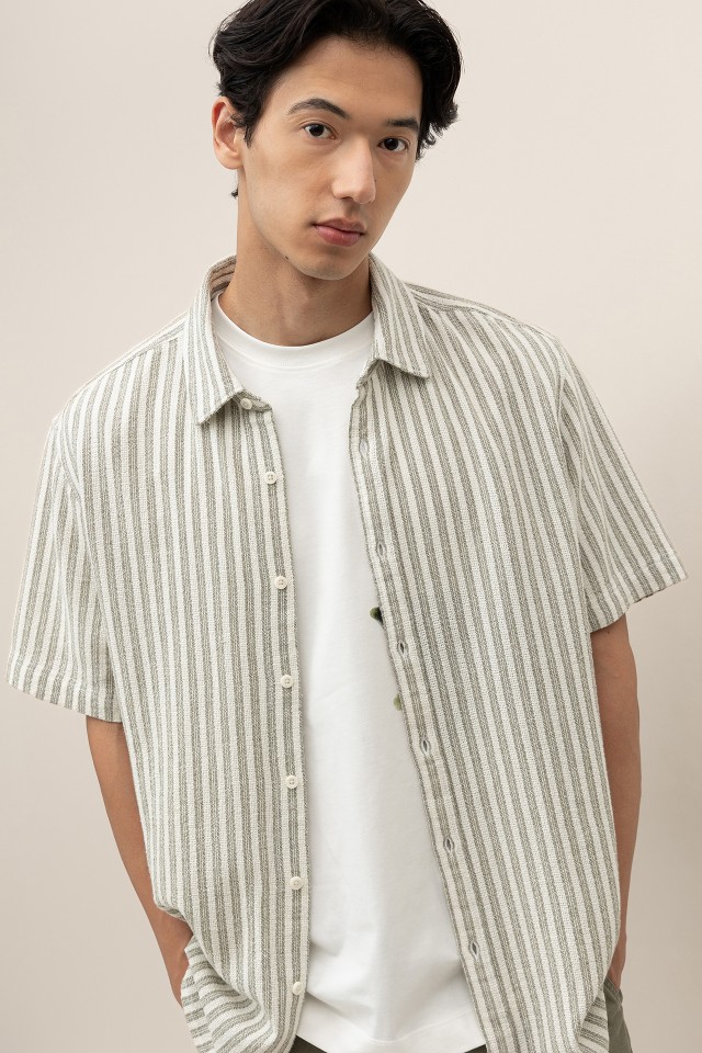 Camisa Texturizada de Riscas