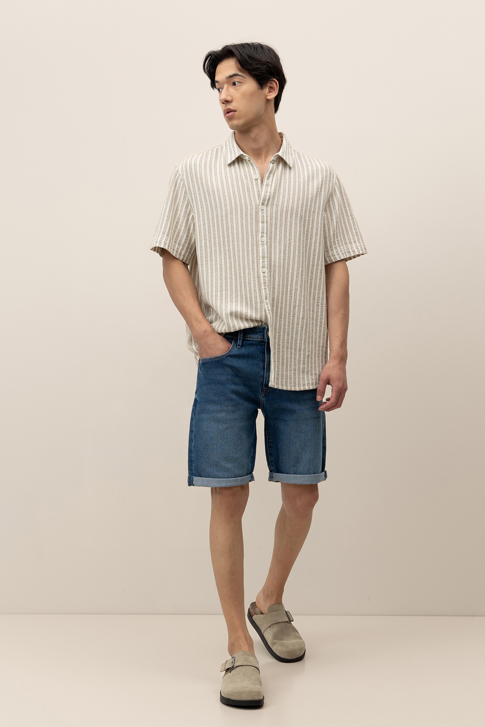 Comfort Fit Denim Shorts