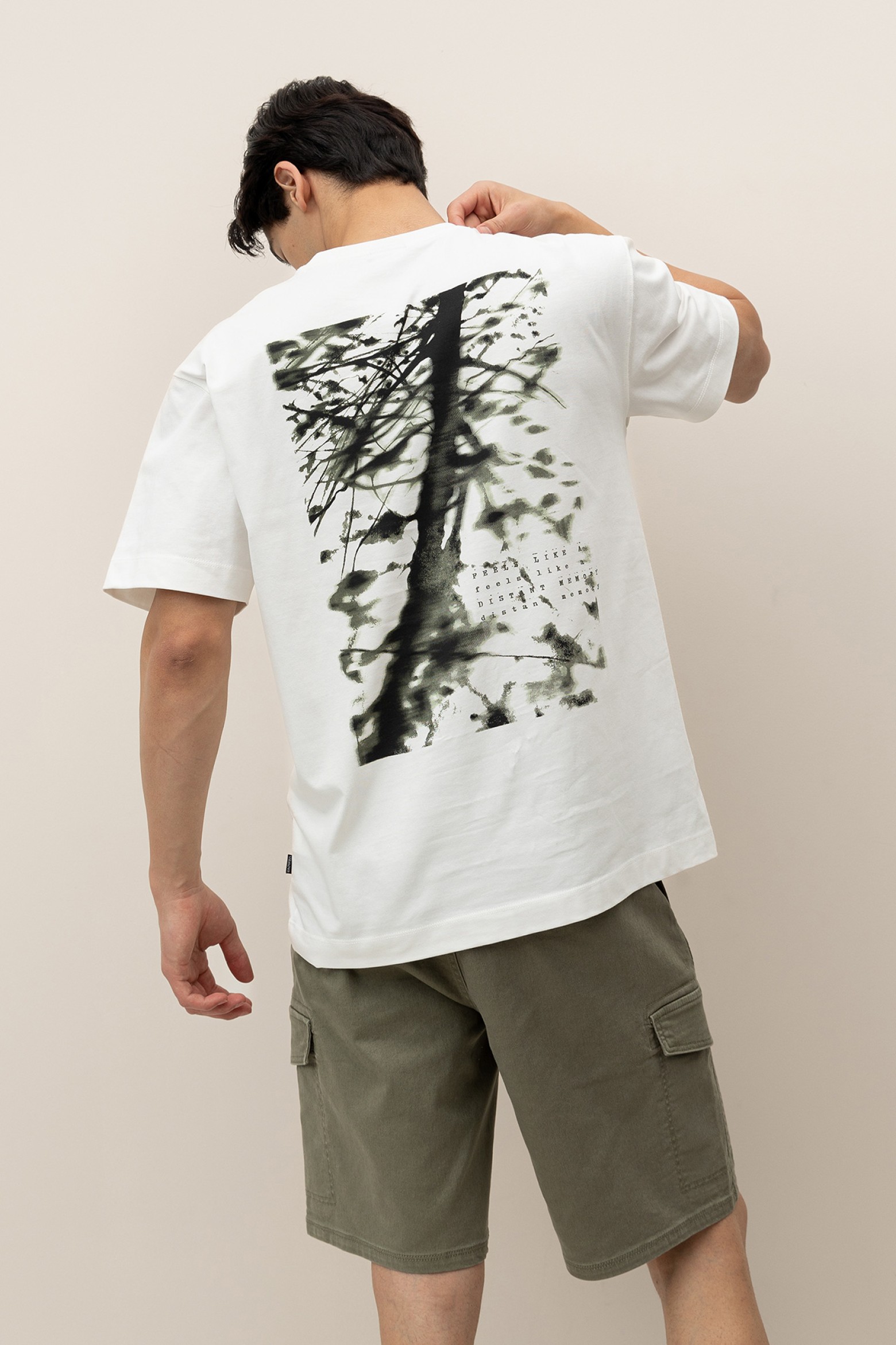 Relaxed T-shirt with Printed Back