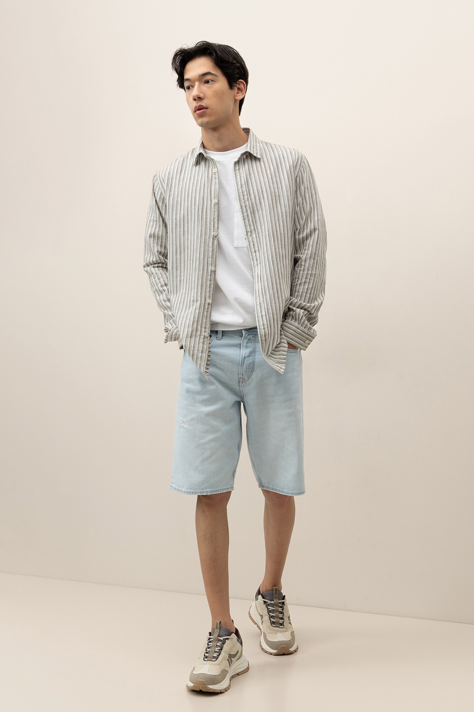 Regular Fit Denim Shorts
