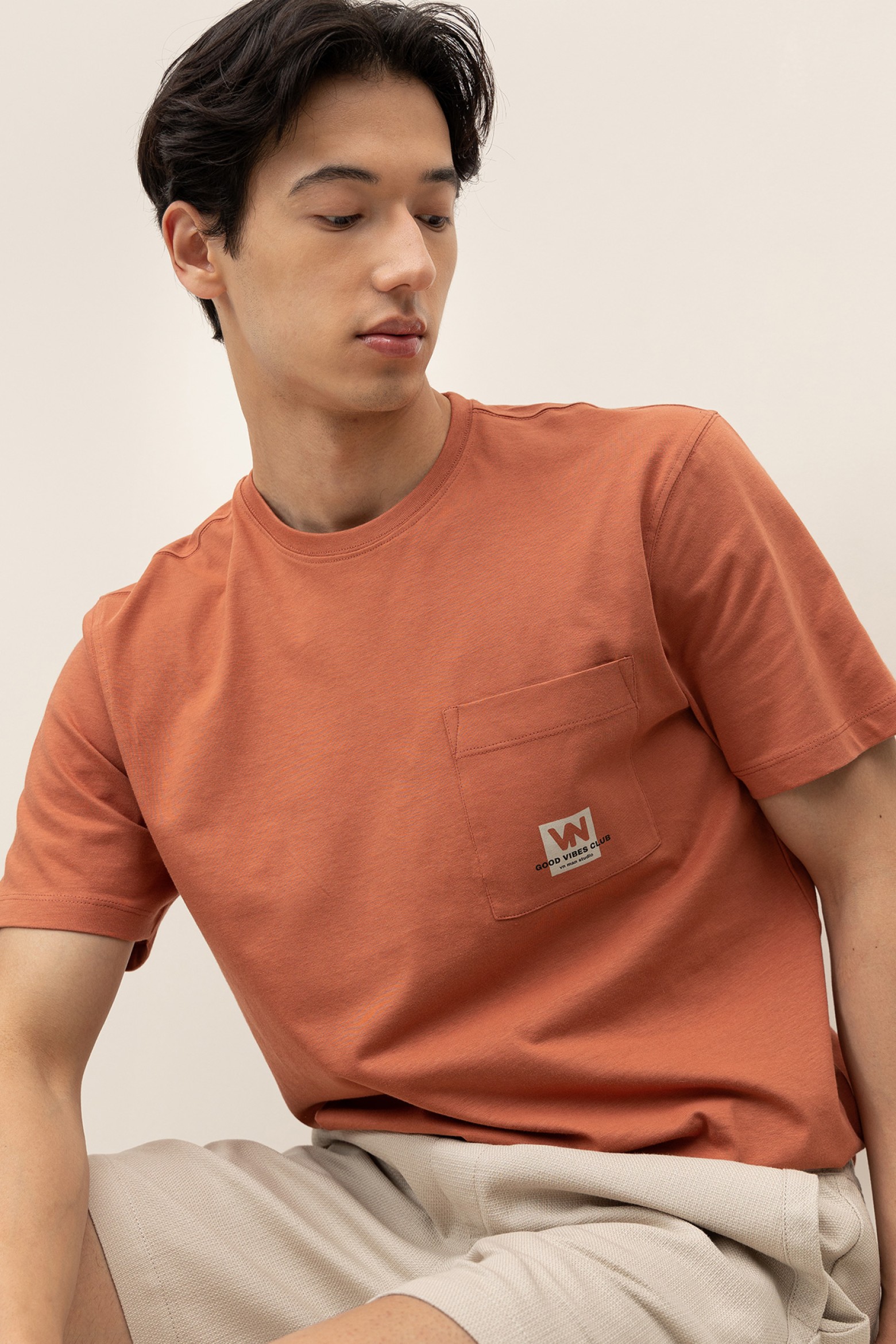 T-Shirt with Printed Pocket