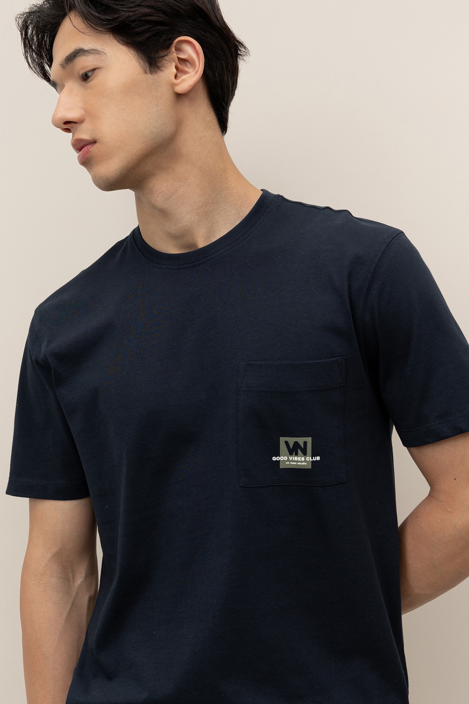 T-Shirt with Printed Pocket