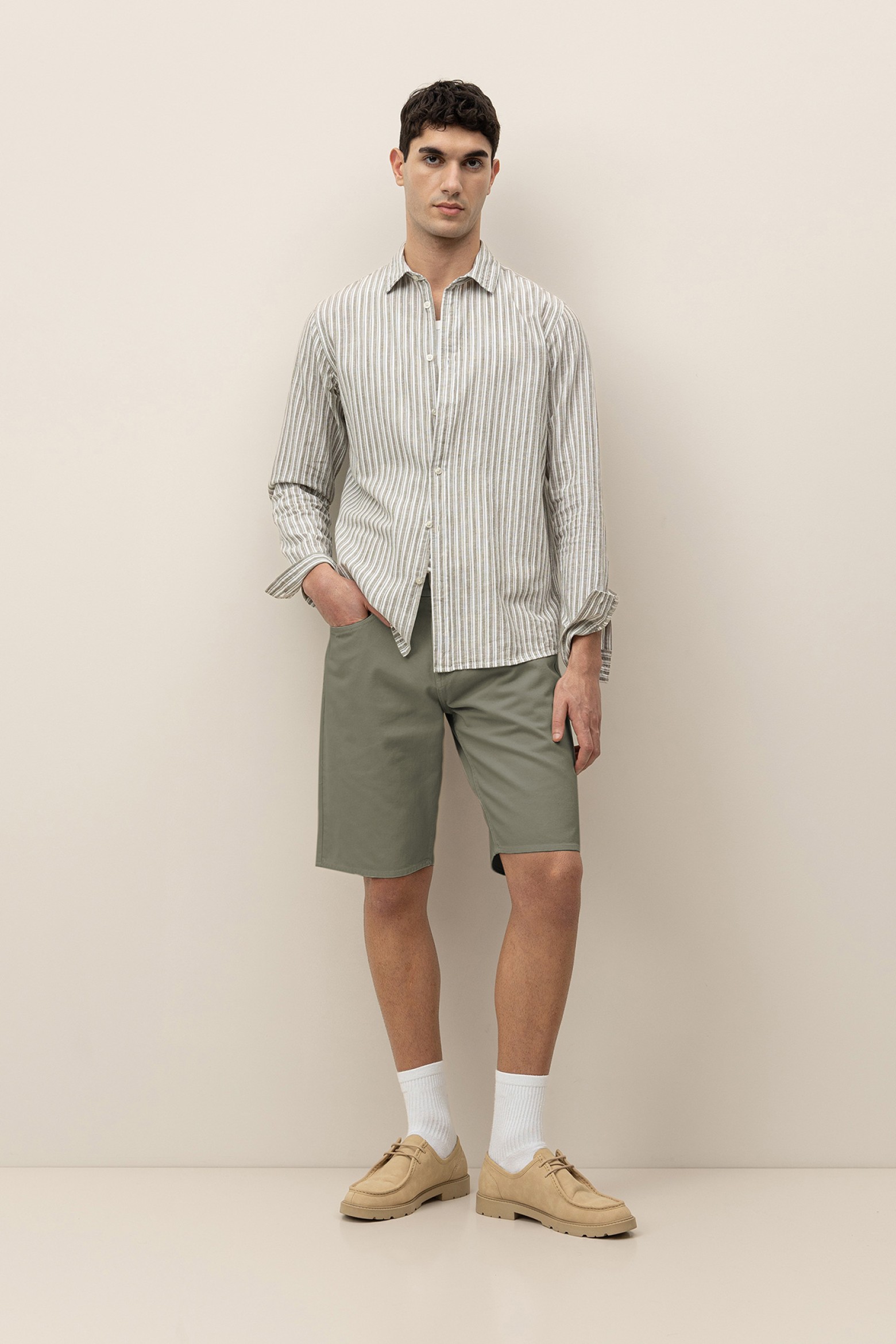 Regular Fit Twill Shorts