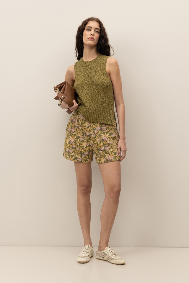 Cales Acolchoados Estampado Floral