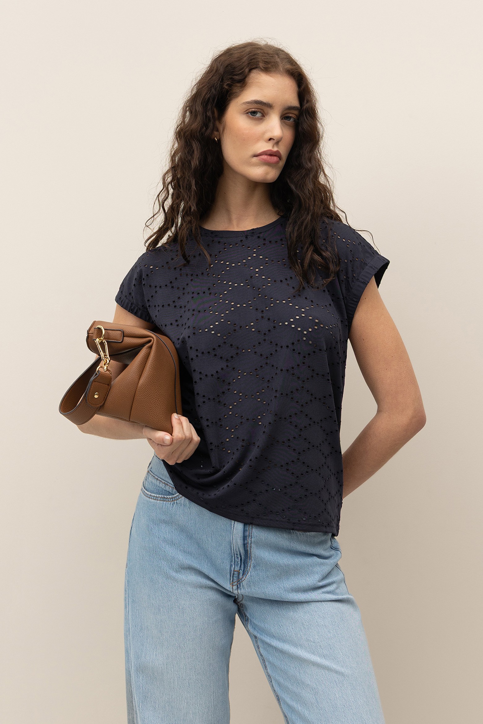 Relaxed T-Shirt with Cutouts